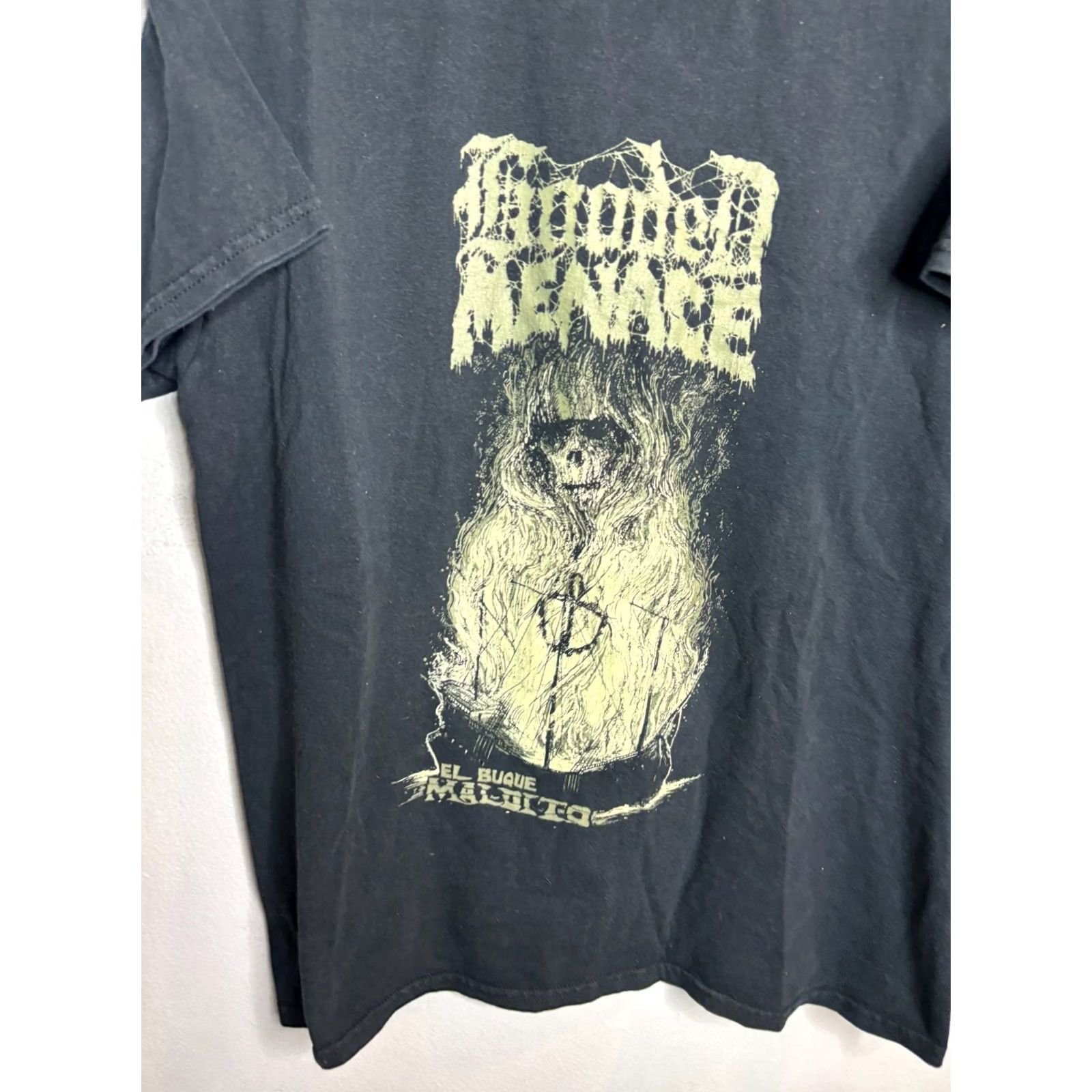 Gildan HOODED MENACE T-Shirt Medium Black 'Effigies Of Evil' Metal Horror Doom 5974 Size US M / EU 48-50 / 2 - 2 Thumbnail