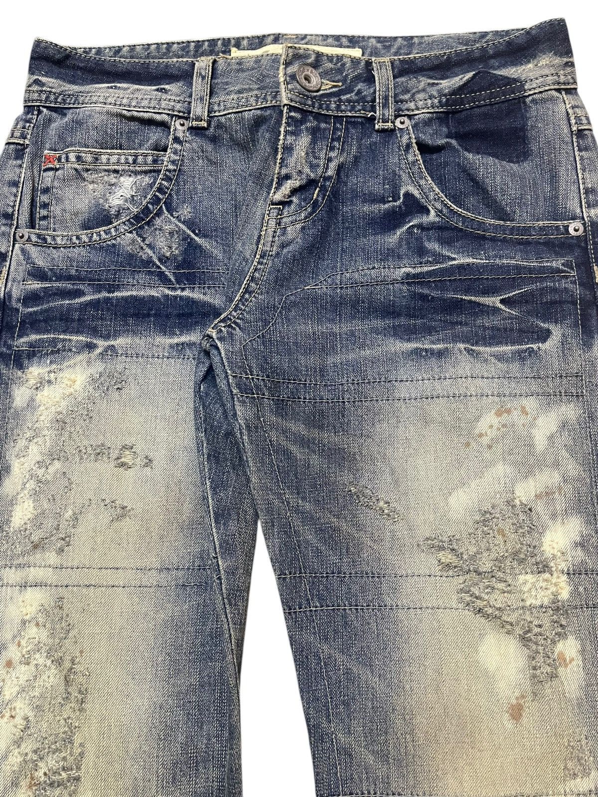 Tornado Mart Vintage Japanese Brand Mud Wash Tribal Distress Bullet Style Size US 31 - 4 Thumbnail