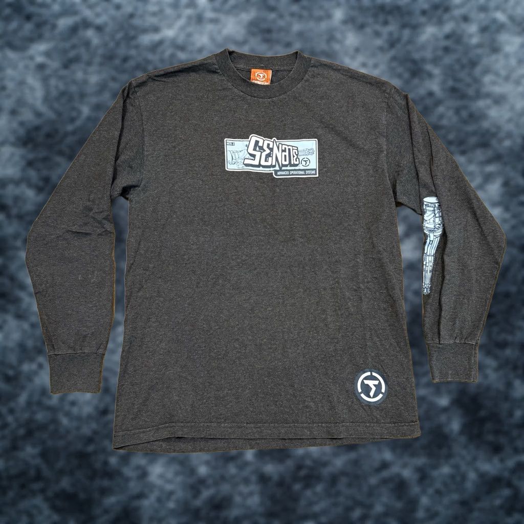 Vintage VINTAGE Senate T Shirt Men L Black 1990s Skate Inline Grunge 90s Sports Roller Skating Size US L / EU 52-54 / 3 - 1 Thumbnail