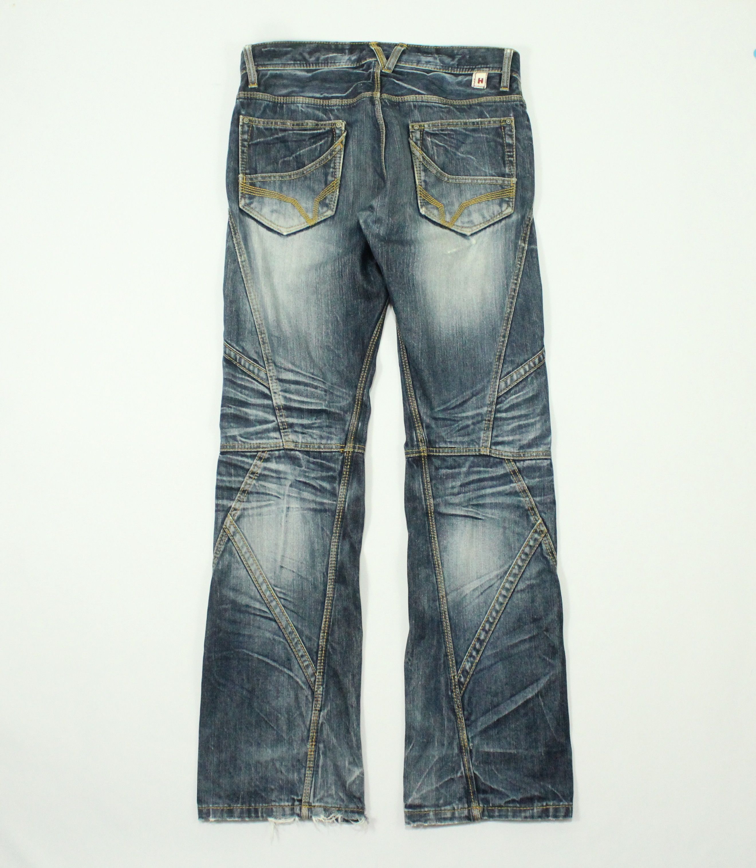 Matsuda Flared NICOLE HIDEAWAYS Denim Distressed kAPITAL LGB Style Size US 32 / EU 48 - 3 Thumbnail