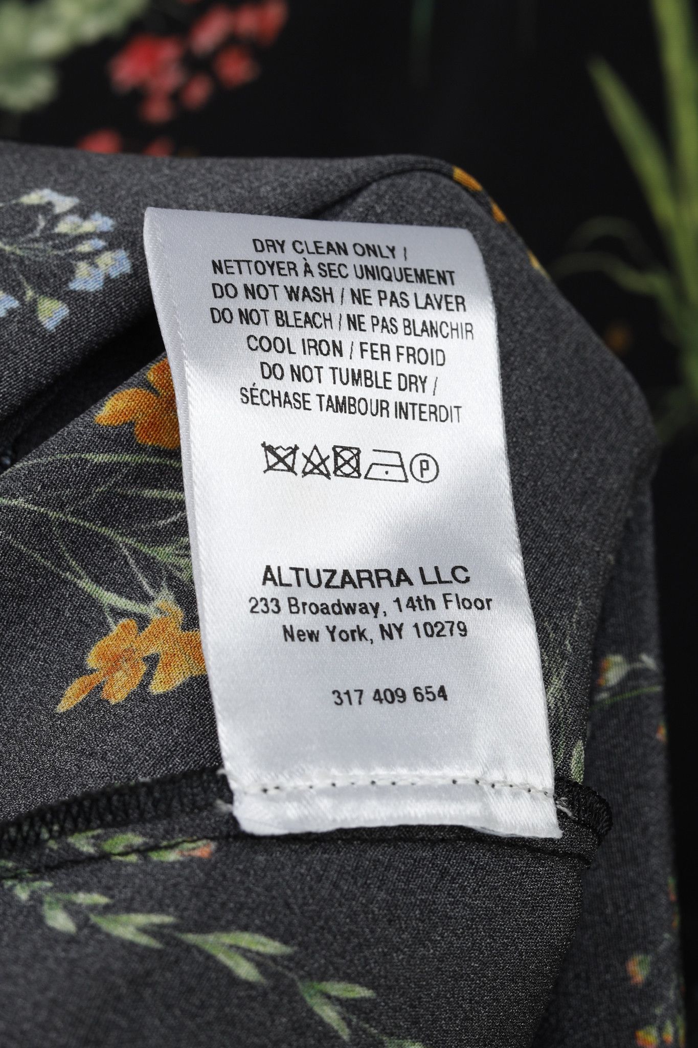 Altuzarra Altuzarra Christina Black Floral Top Size S / US 4 / IT 40 - 10 Thumbnail