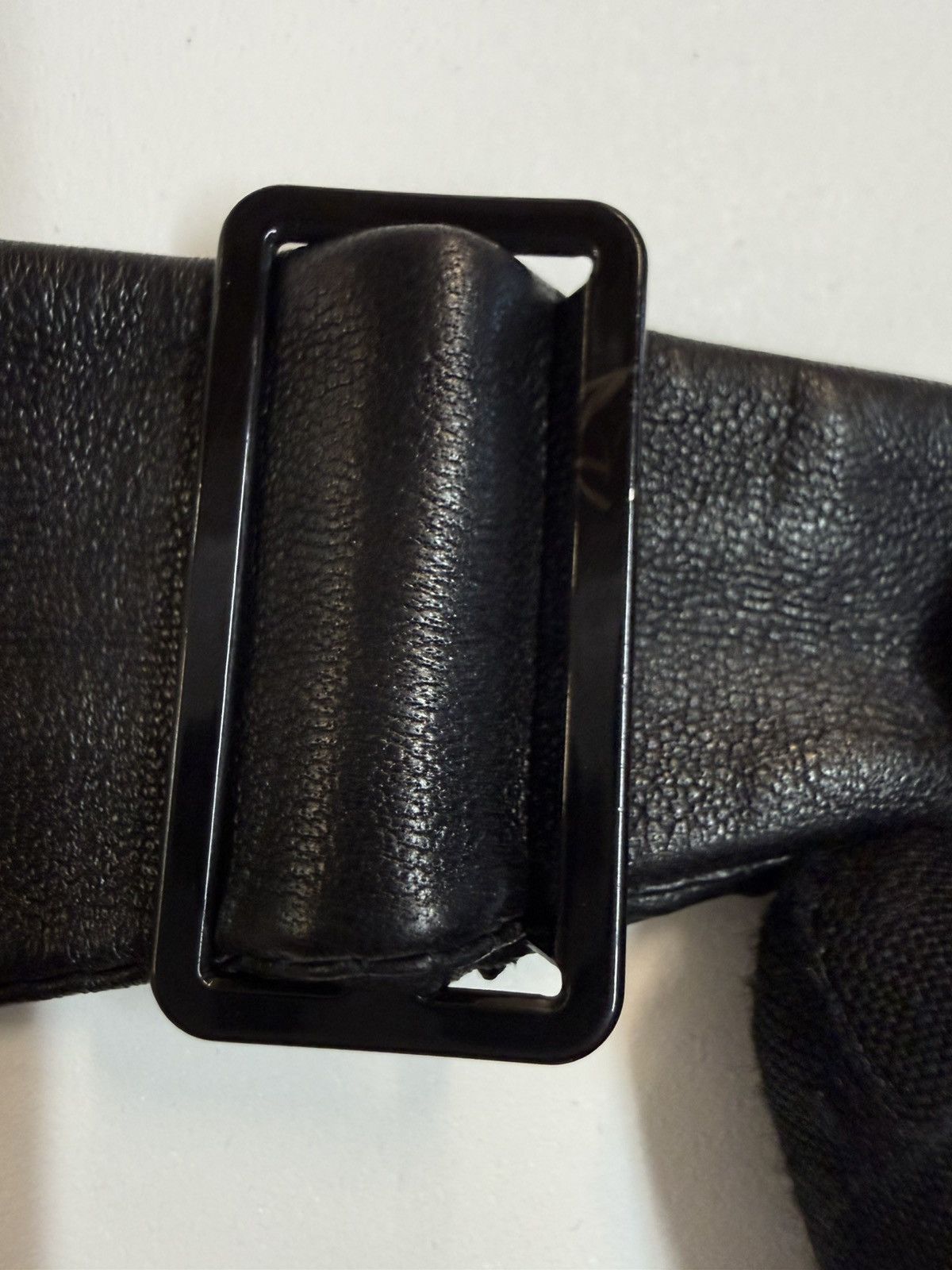 Saint Laurent Paris Saint Laurent Paris — Black Leather Wide Cummerbund Belt Size ONE SIZE - 8 Thumbnail