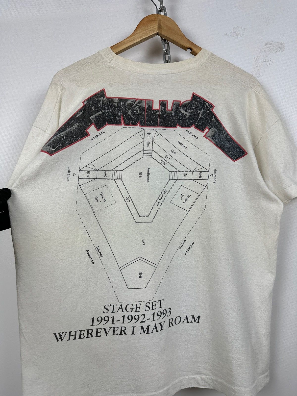 Band Tees Vintage 1991-93 Metallica Wherever I May Roam Brockum Shirt Size US XL / EU 56 / 4 - 17 Thumbnail