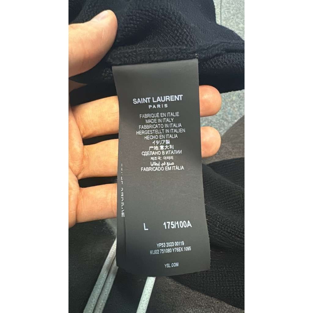Saint Laurent Paris o1rshd1 Q:2 / Pull Encolure Sweatshirt Sweater Mohair Black Size US L / EU 52-54 / 3 - 19 Thumbnail