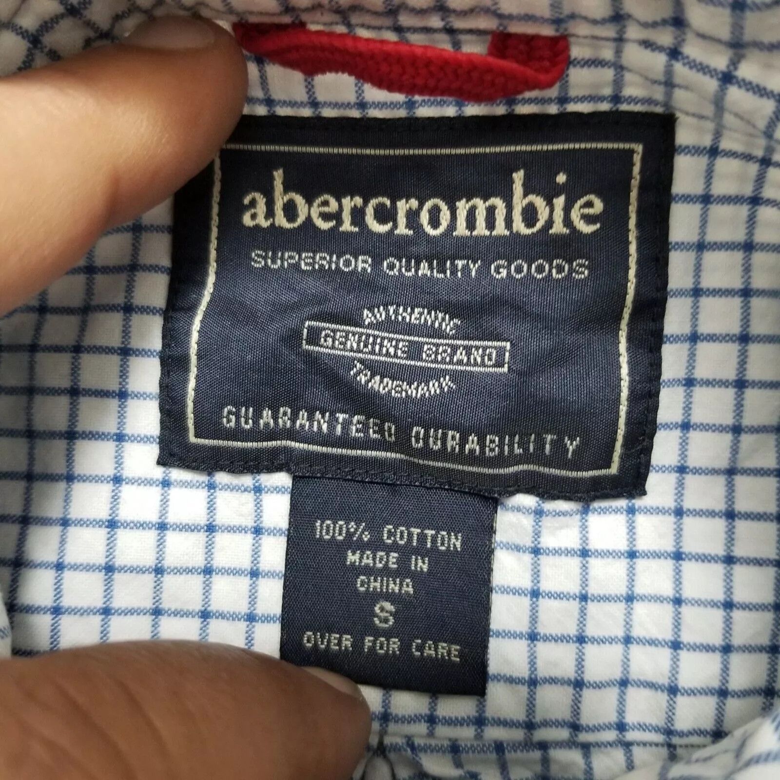 Abercrombie & Fitch Abercrombie & Fitch Shirt Mens Small White Check Button Up Size US S / EU 44-46 / 1 - 6 Thumbnail