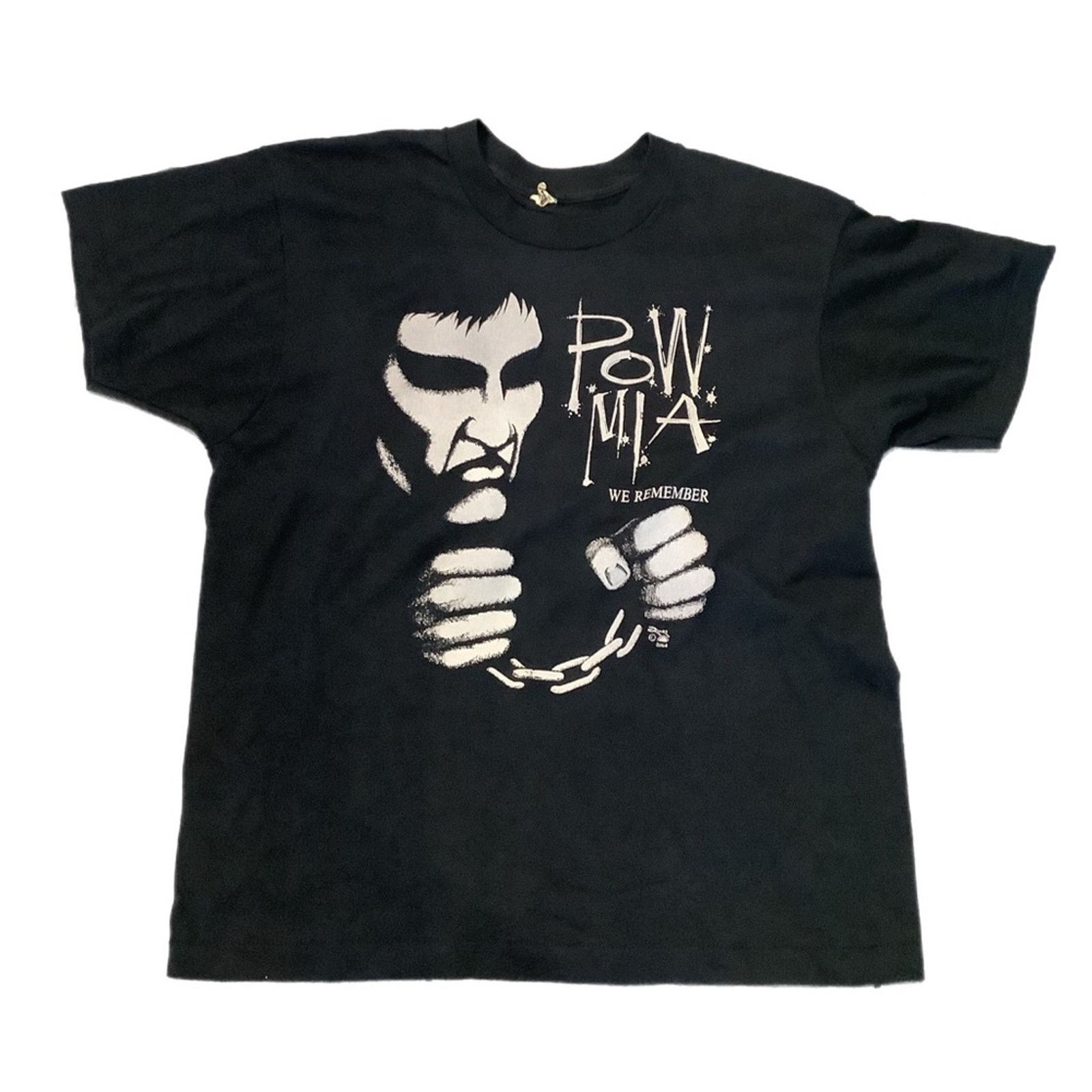 Vintage 1987 Pow Mia "We remember" t-shirt Size US L / EU 52-54 / 3 - 1 Thumbnail