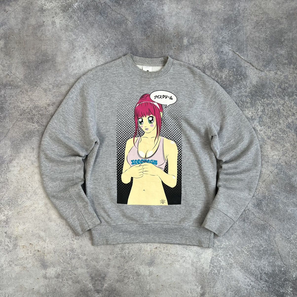 VINTAGE ICE CREAM BBC ANIME GIRL SWEATSHIRT CREWNECK SIZE S