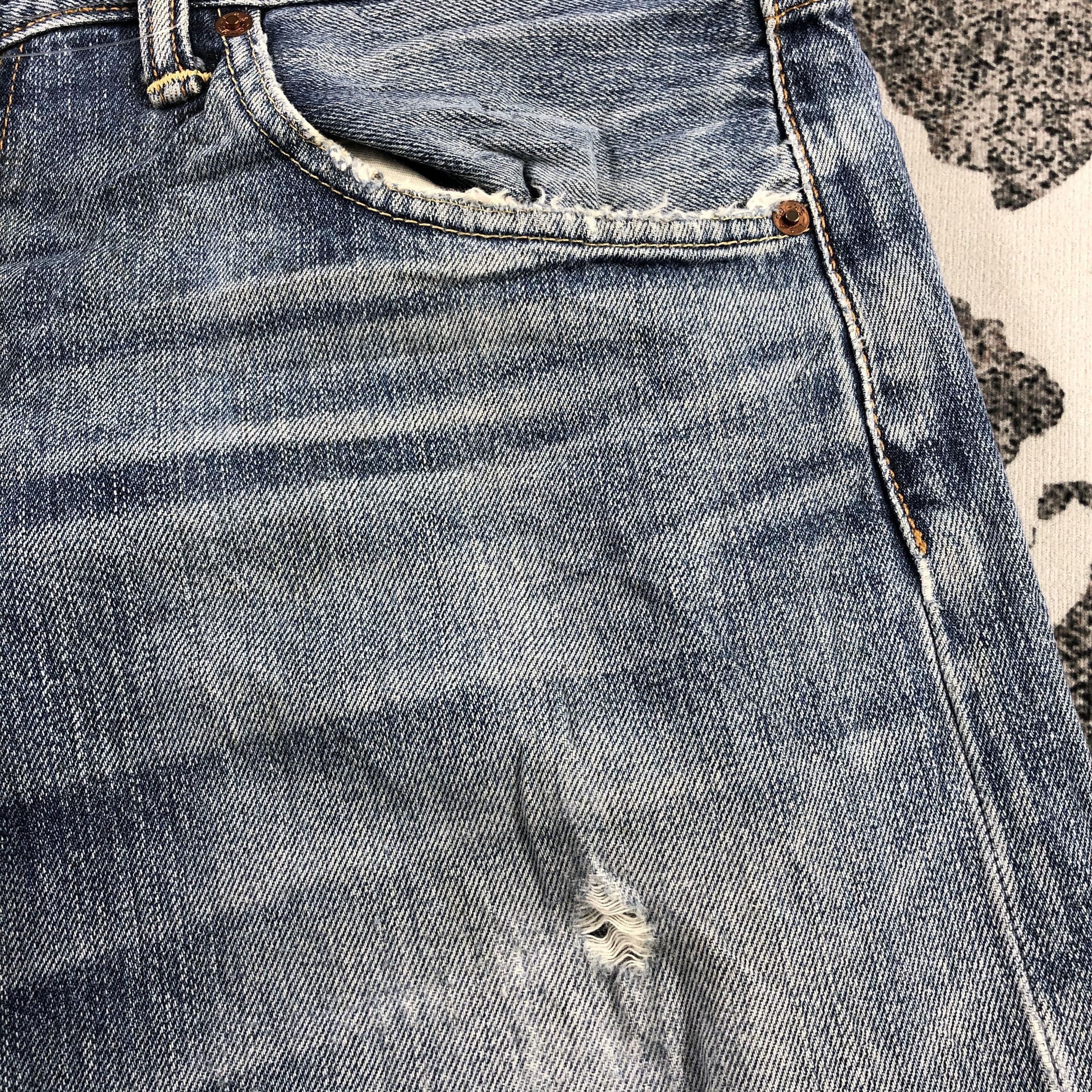 Levi's Vintage Levis 503 Jeans Distress Faded Blue Denim KJ957 Size US 34 / EU 50 - 14 Thumbnail