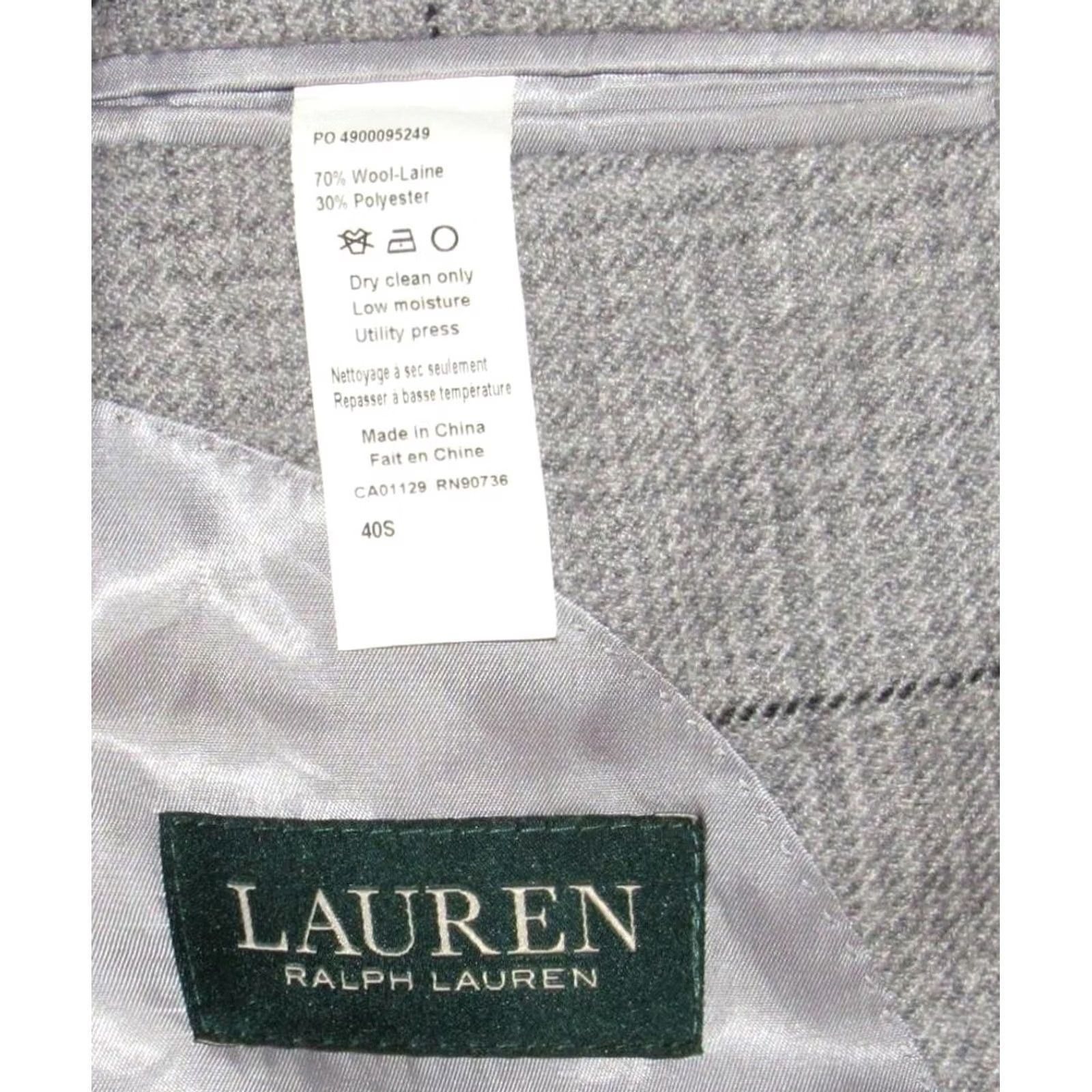 Ralph Lauren Polo RALPH LAUREN Wool Blend Grey Black Windowpane Blazer Sport Coat Jacket 40S Mens Blazer Size US L / EU 52-54 / 3 - 5 Thumbnail