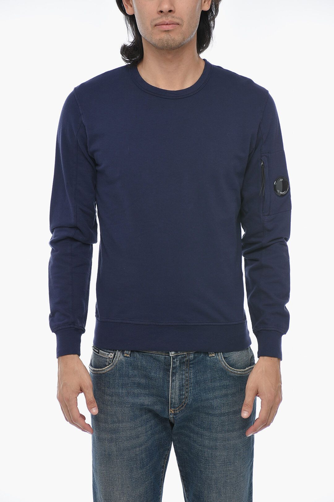 C.P. Company og1mm1024 Crewneck Sweatshirt in Blue Size US S / EU 44-46 / 1 - 1 Thumbnail