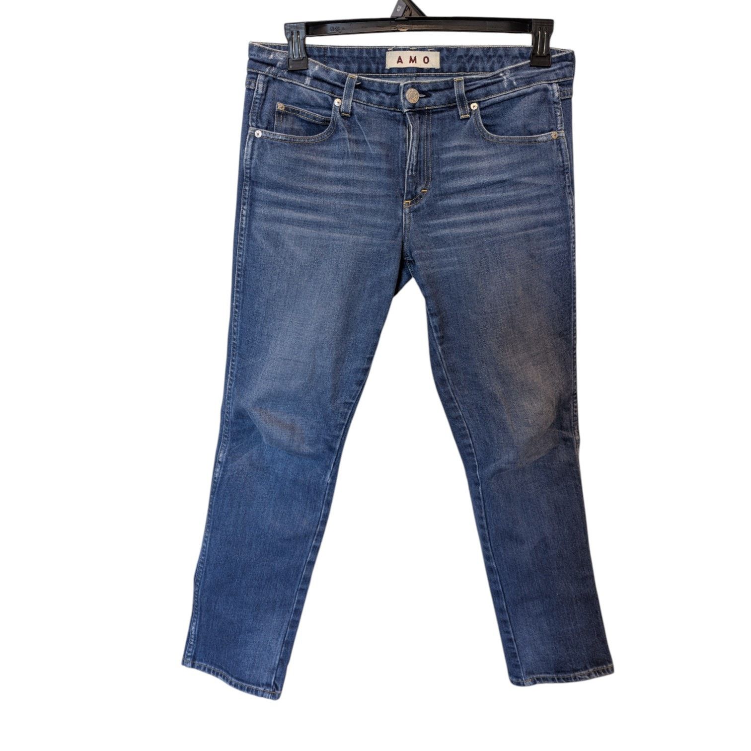 Other AMO Kate Wash Mariner Cropped Lightly Distressed Blue Jeans Size 30" / US 8 / IT 44 - 2 Thumbnail