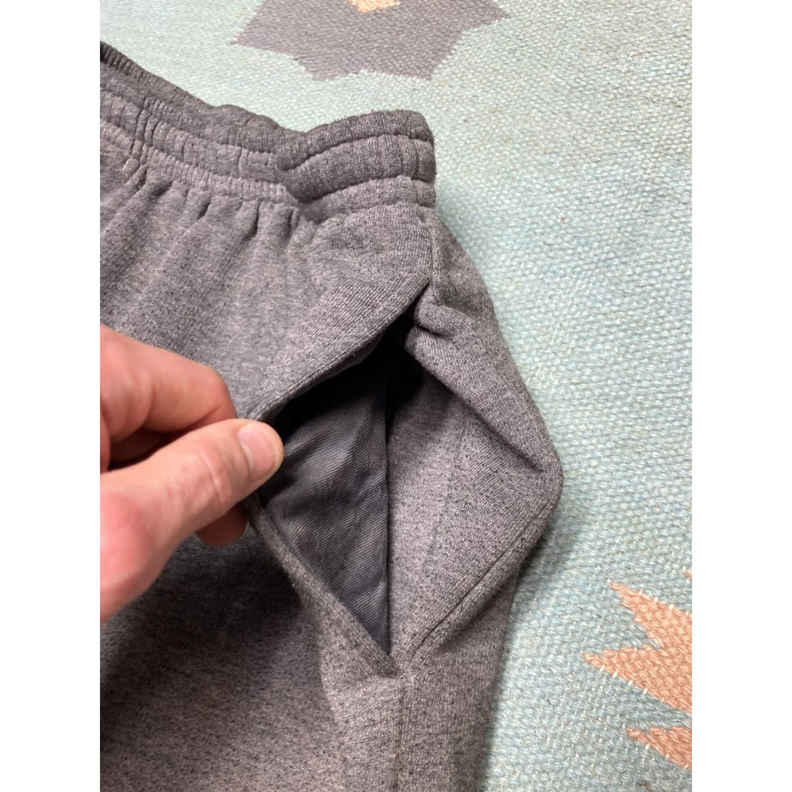 Nike VINTAGE Nike Sweatpants Mens Pants S Gray 90s Y2K Faded Swoosh Elastic Small Size US 29 - 6 Thumbnail