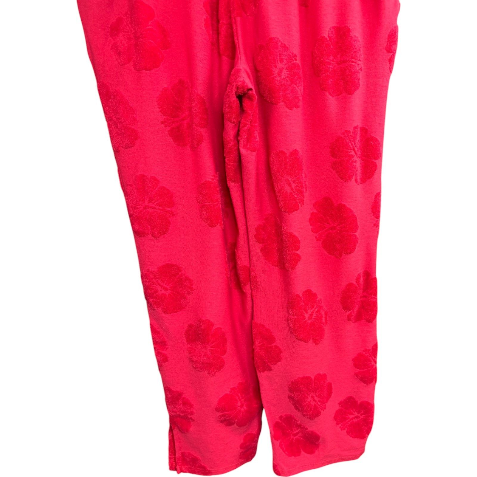 Other Anybody Jacquard French Terry Cropped Pants Hibiscus X-Small Size 26" / US 2 / IT 38 - 7 Thumbnail