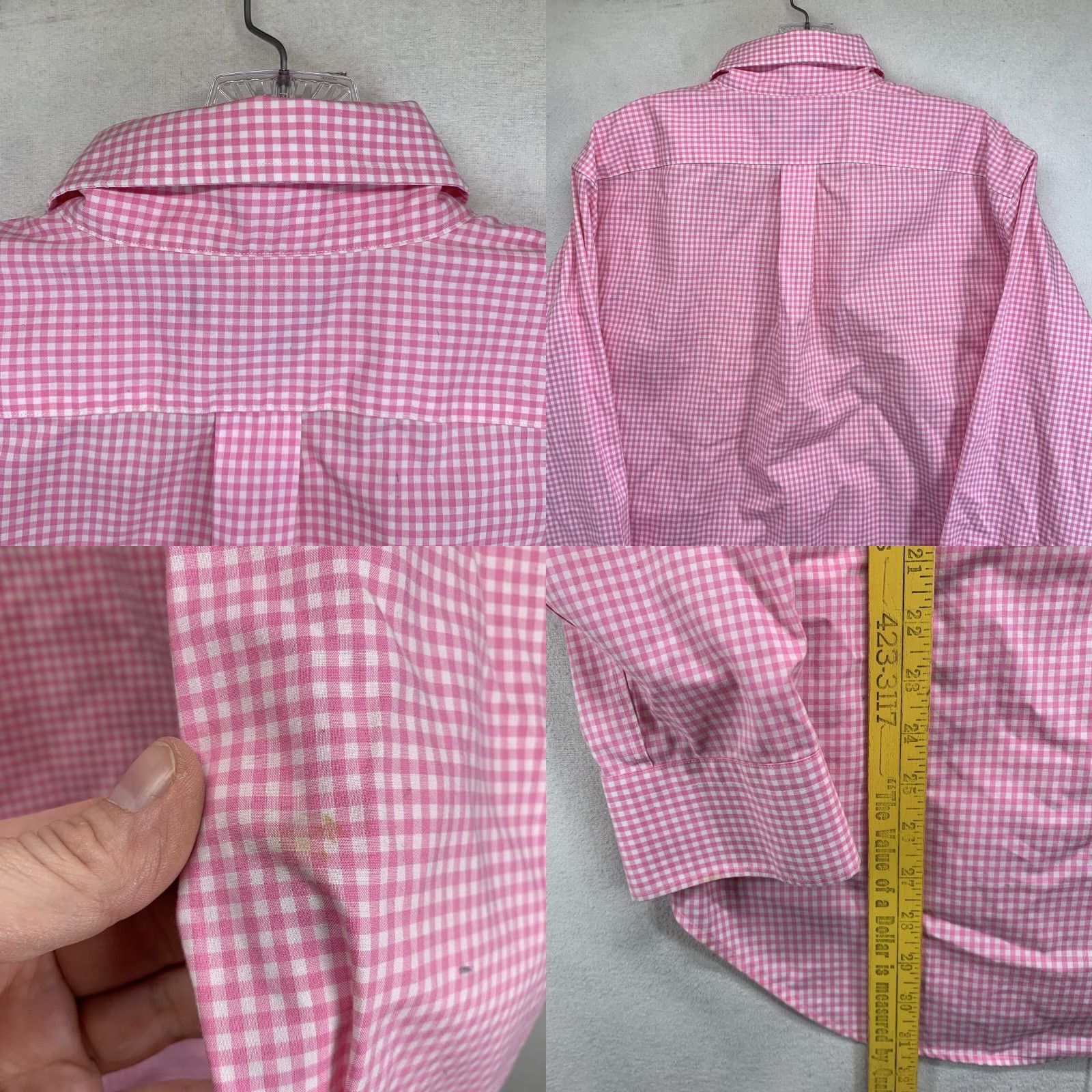 Ralph Lauren Lauren Ralph Lauren Mens Button-Up Shirt Plaid Pink 15½ 32/33 Non-Iron Long Sleeve Classic Fit Size XL / US 12-14 / IT 48-50 - 9 Thumbnail