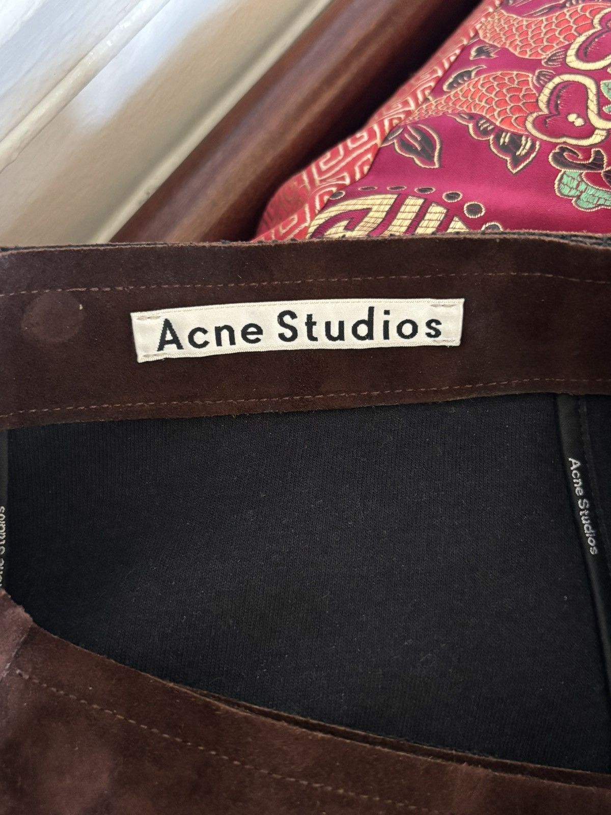 Acne Studios Acne Studios Suede Skirt - Chocolate Size 24" / US 00 / IT 34 - 3 Thumbnail