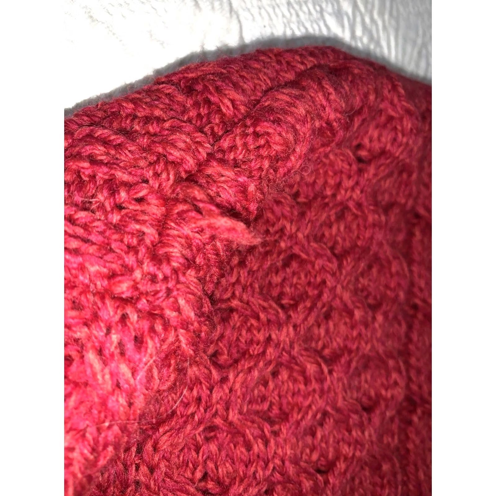 Vintage Aran Woollen Mills Sweater Women's Aran Knit Red Roll Neck Pullover 2XL Cable-Knit Long Sleeve IE Connemara Green Vintage No Size XXL / US 16-18 / IT 52-54 - 4 Thumbnail