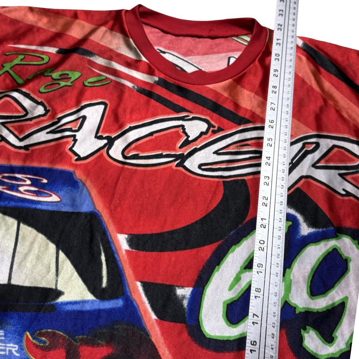 Other Rage Racer 69 Mens Barcode Graphic T-Shirt Red Last Lap XL Size US XL / EU 56 / 4 - 5 Thumbnail