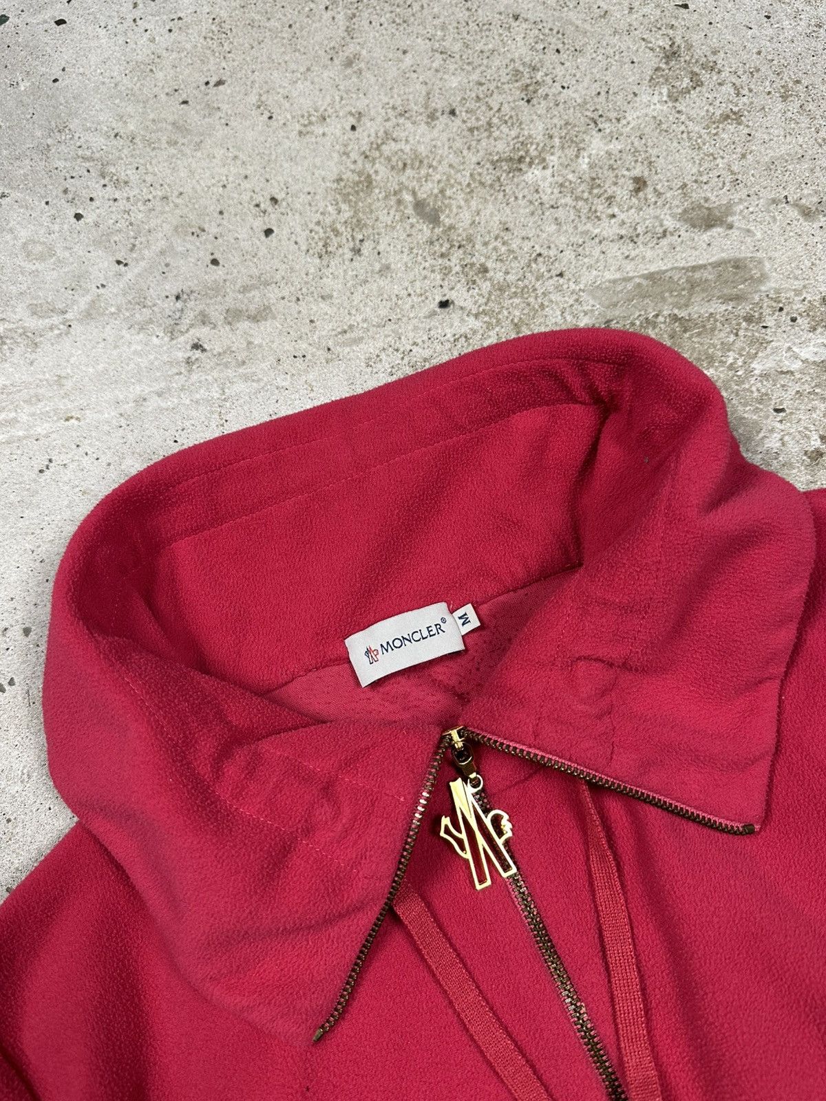 Moncler × Vintage Vintage Y2K Moncler Rare Pink Fleece Full Zip Sweatshirt Size M / US 6-8 / IT 42-44 - 5 Thumbnail