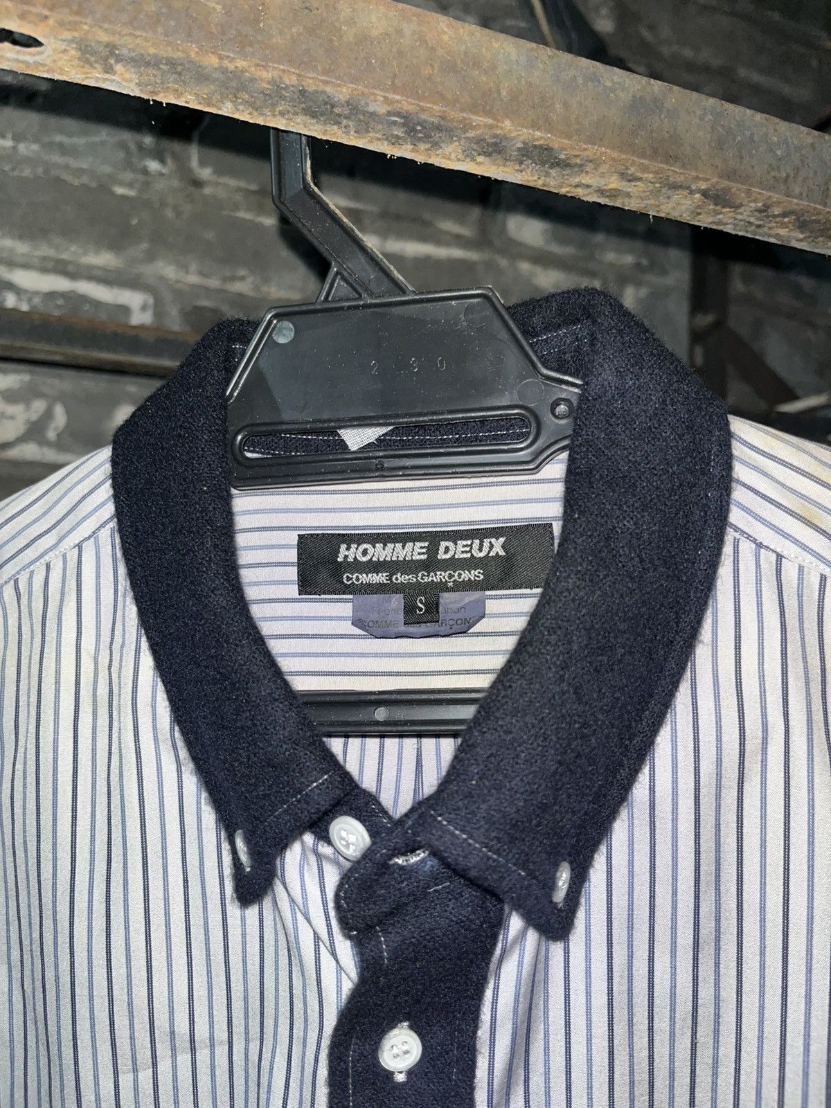 Comme des Garcons Homme Deux COMME des GARÇONS Homme Deux Striped Shirt Size US S / EU 44-46 / 1 - 2 Thumbnail