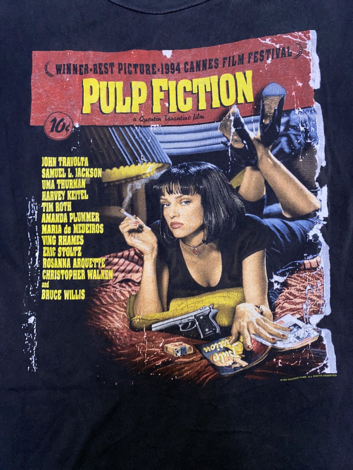 Vintage Vintage 90s Pulp Fiction Movie Tee Size US L / EU 52-54 / 3 - 10 Thumbnail