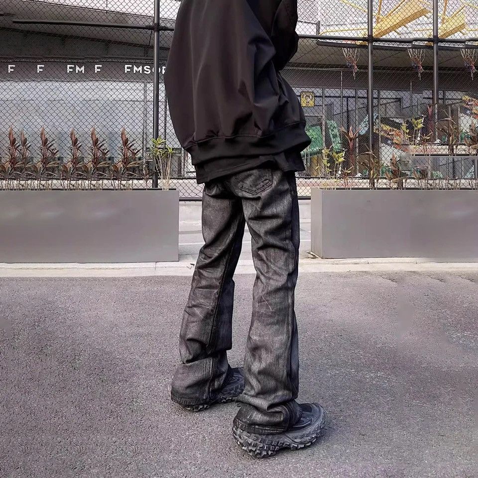 Japanese Brand × Vintage Black Vintage Jeans Men Baggy Streetwear Casual Size US 35 - 2 Thumbnail