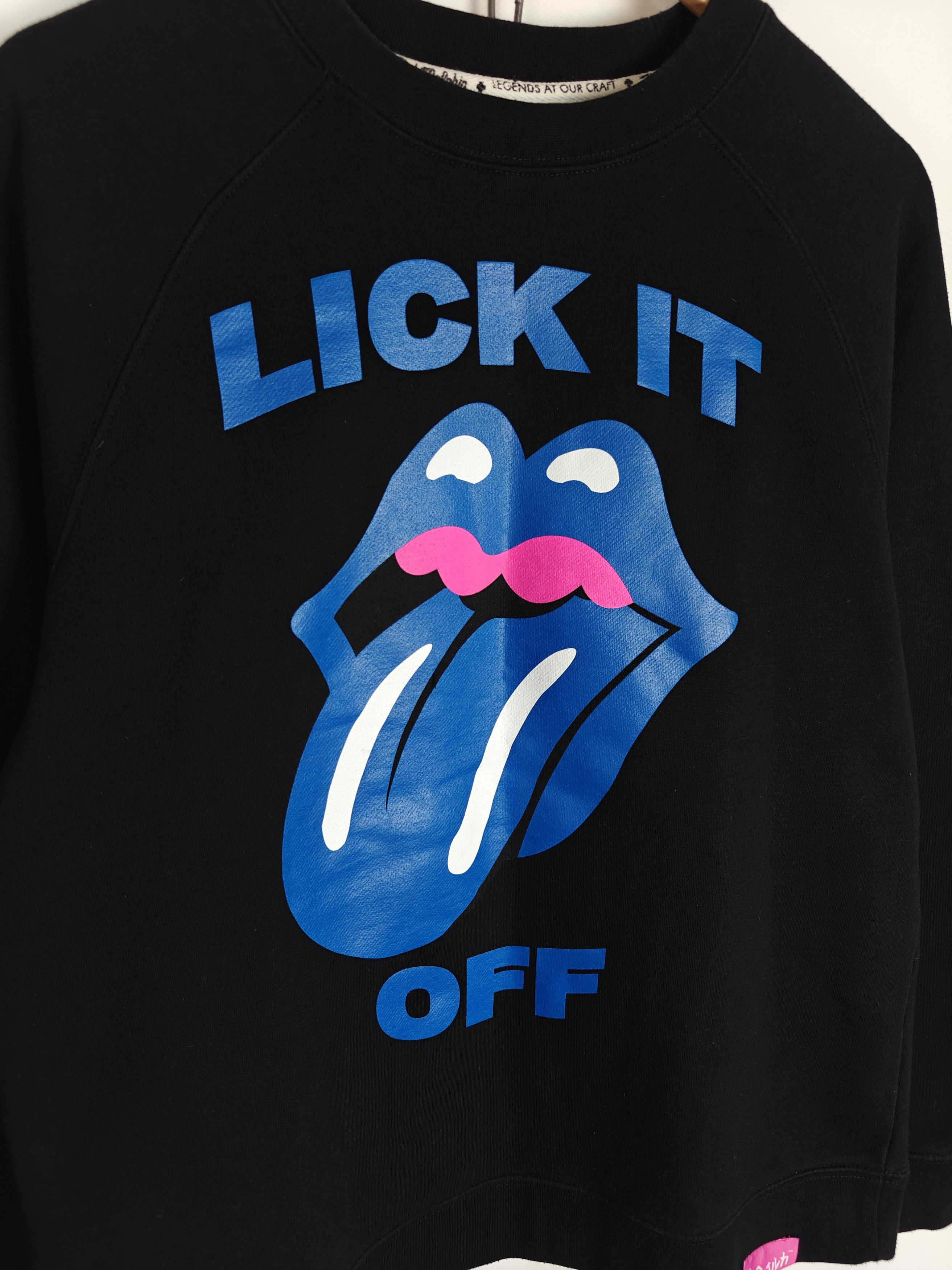 Pink Dolphin Pink Dolphin Sweatshirt Crewneck Lick It Black size M Size US M / EU 48-50 / 2 - 5 Thumbnail