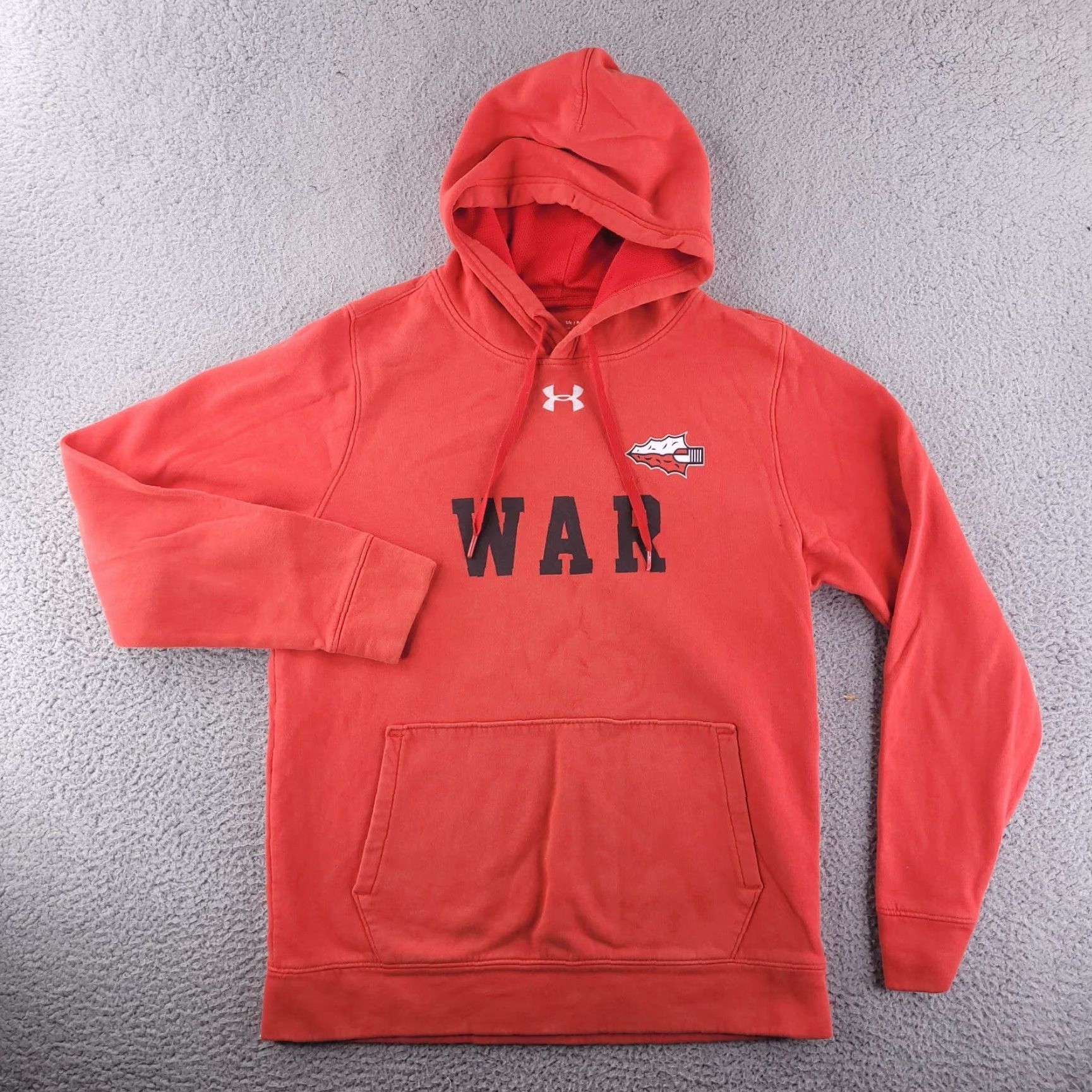 Under Armour Under Armour Hoodie Mens S Red Sweatshirt WAR Arrowhead Coldgear Pullover Boys? Size US S / EU 44-46 / 1 - 2 Thumbnail