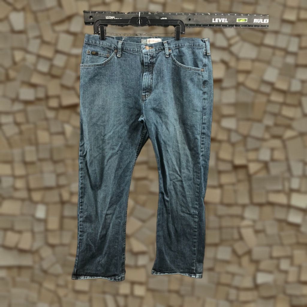 Lee Lee Jeans Straight 40x30 Mens Regular Regular Waist Blue Mid Rise 5-Pocket Denim Vintage No N/A Size US 40 / EU 56 - 1 Thumbnail