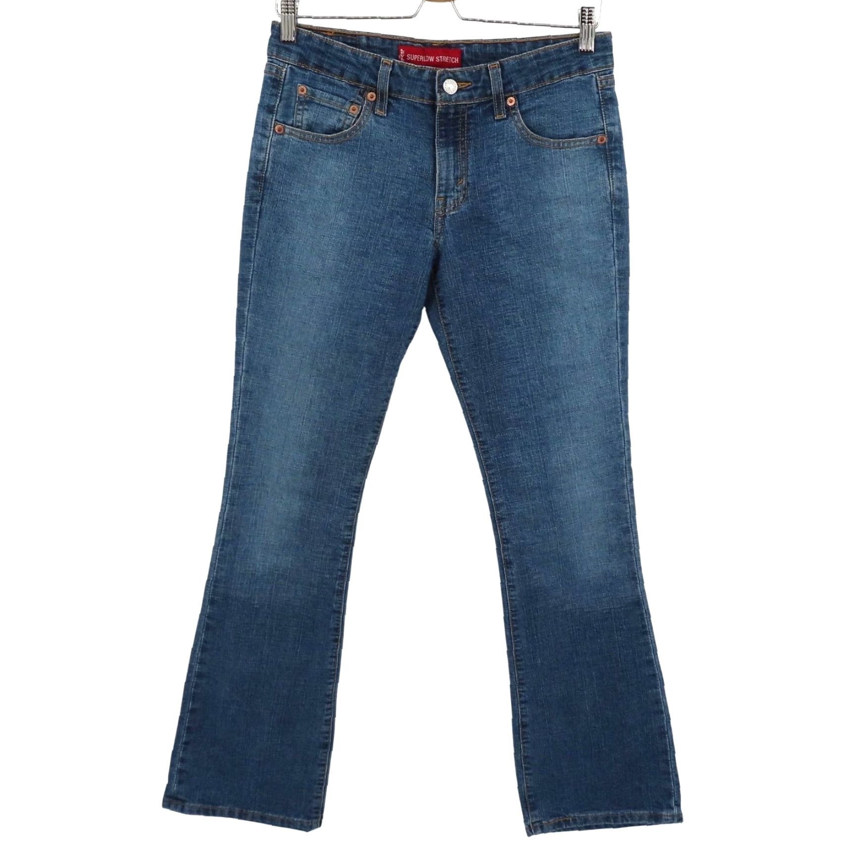 Levi's VINTAGE Levi's Junior Jeans 5 Bootcut 528 Blue Denim Cotton Blend 2003 Y2K Slim/Regular? 5-Pocket Design Womens Girls? Size 27" / US 4 / IT 40 - 2 Thumbnail
