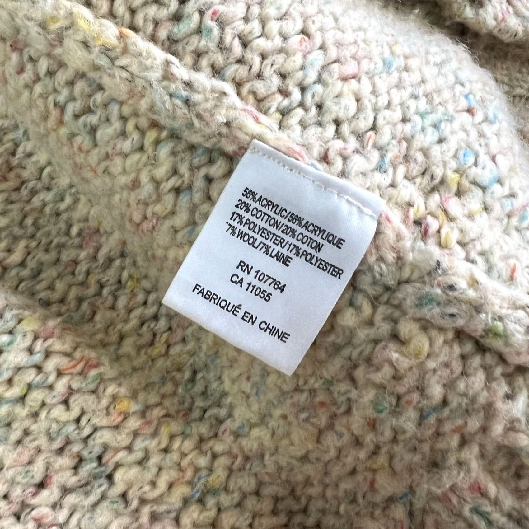 Vintage VINTAGE One Girl Who Serenity Cardigan Womens Small Beige Speckled Knit Cropped Cardigan Size S / US 4 / IT 40 - 6 Thumbnail