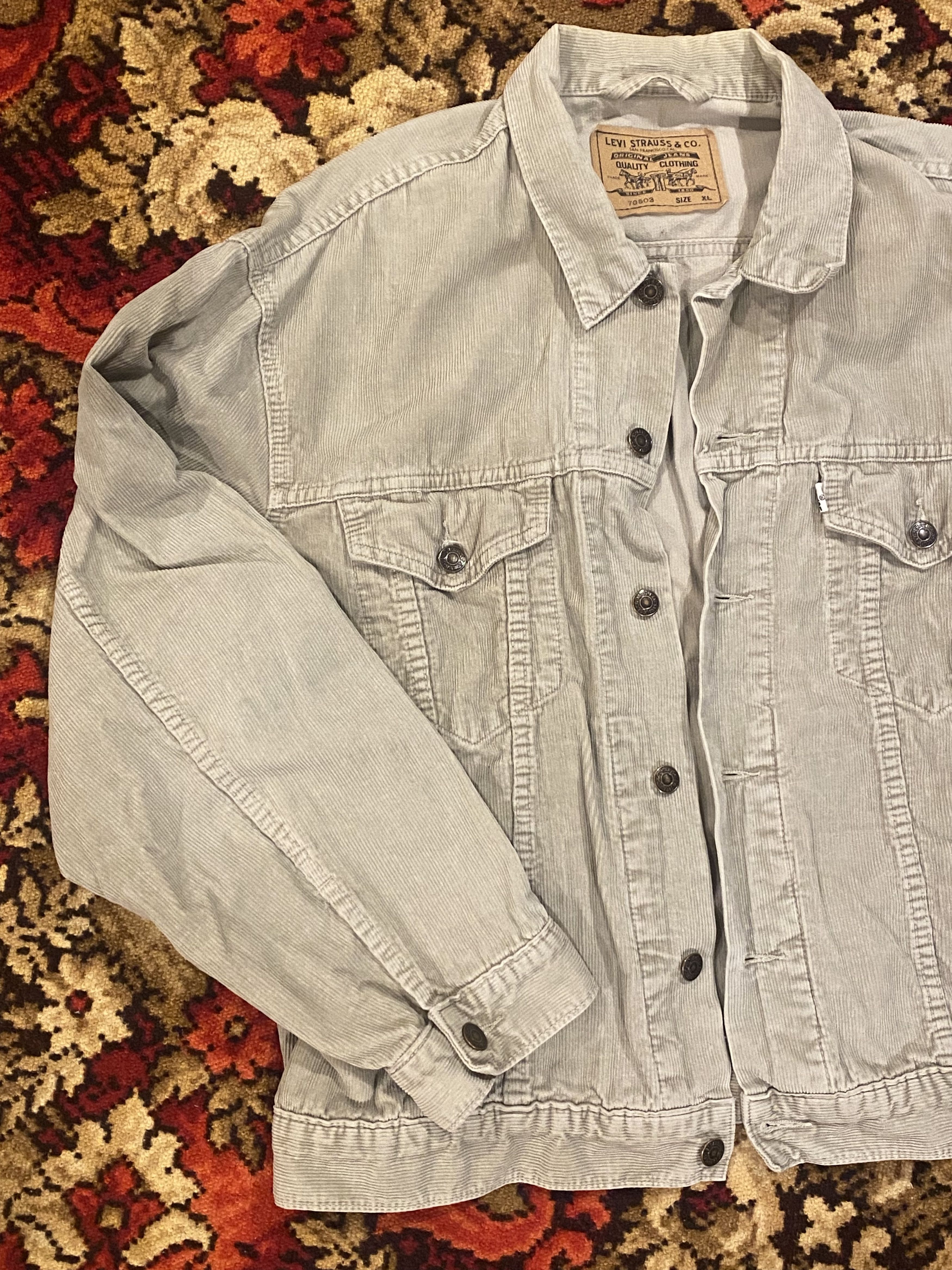 Levi's Vintage Clothing × Vintage Levi’s Vintage Velvet Jacket 70503 / 95s Levi’s Jeans Size US XL / EU 56 / 4 - 3 Thumbnail