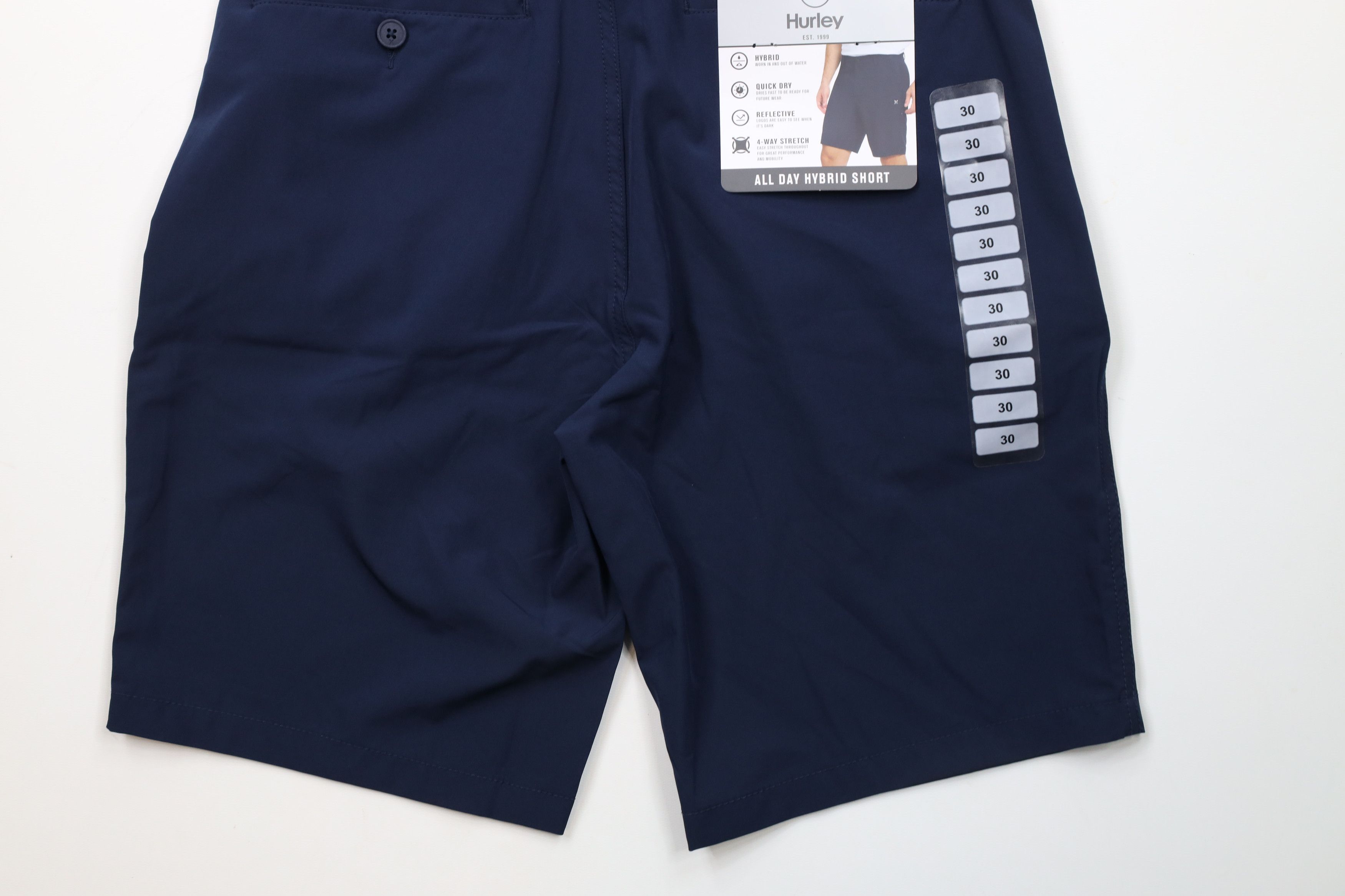 Hurley × Vintage New Hurley All Day Hybrid Shorts Stretch Blue Reflective Size US 30 / EU 46 - 9 Thumbnail