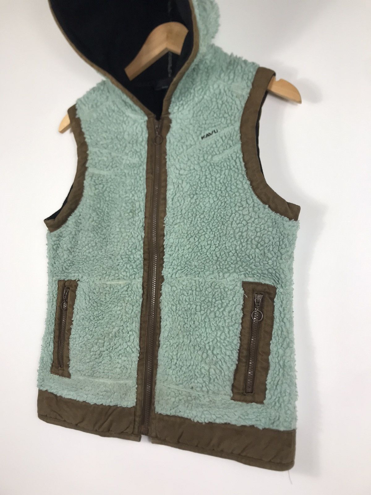 KAVU × Vintage ⚡️Vintage Kavu Hooded Zipper Fleece Vest Jacket Size US S / EU 44-46 / 1 - 3 Thumbnail