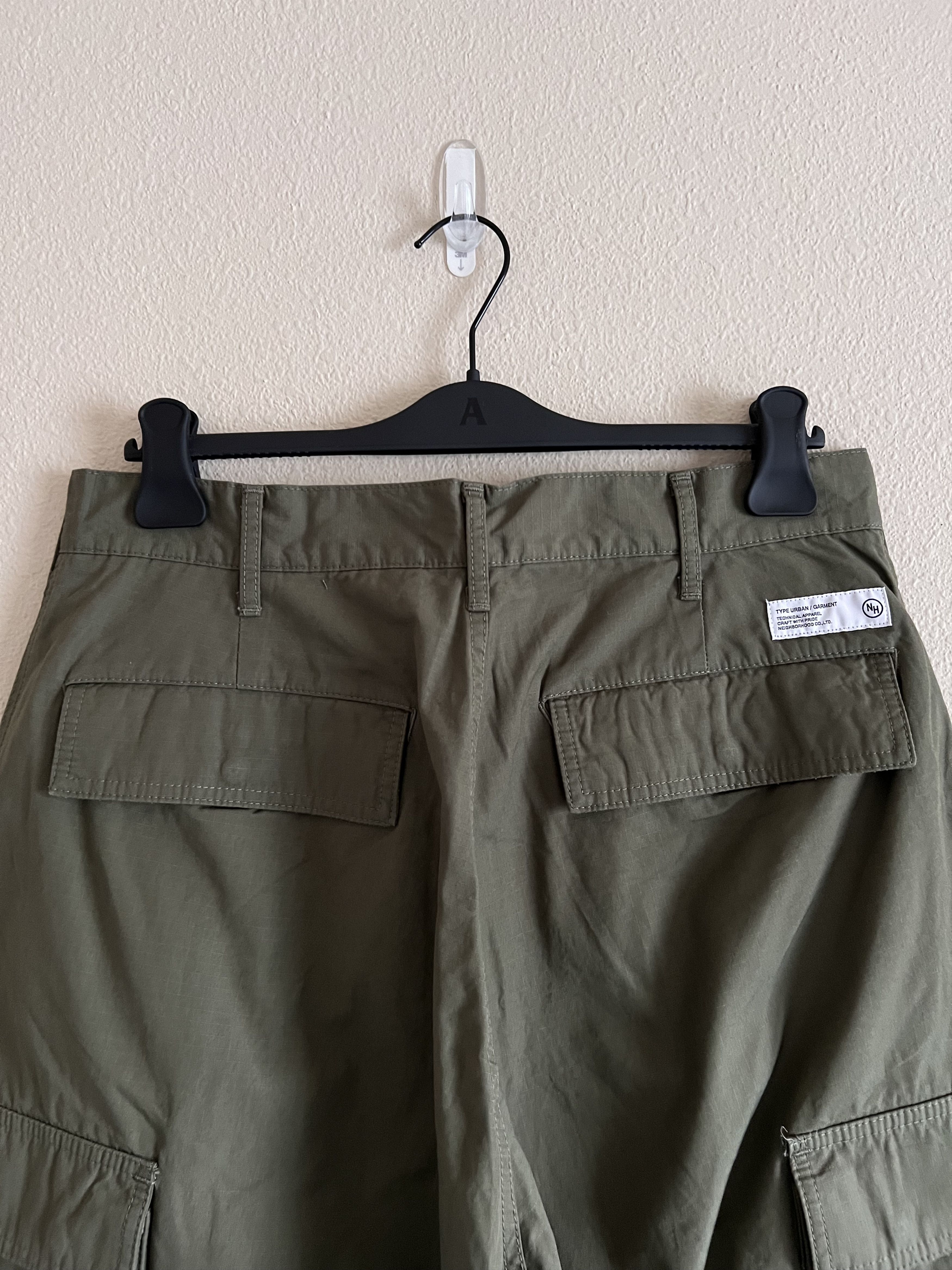 Neighborhood Neighborhood Wide Leg Cargo Pants in Olive Green Size US 33 - 6 Thumbnail
