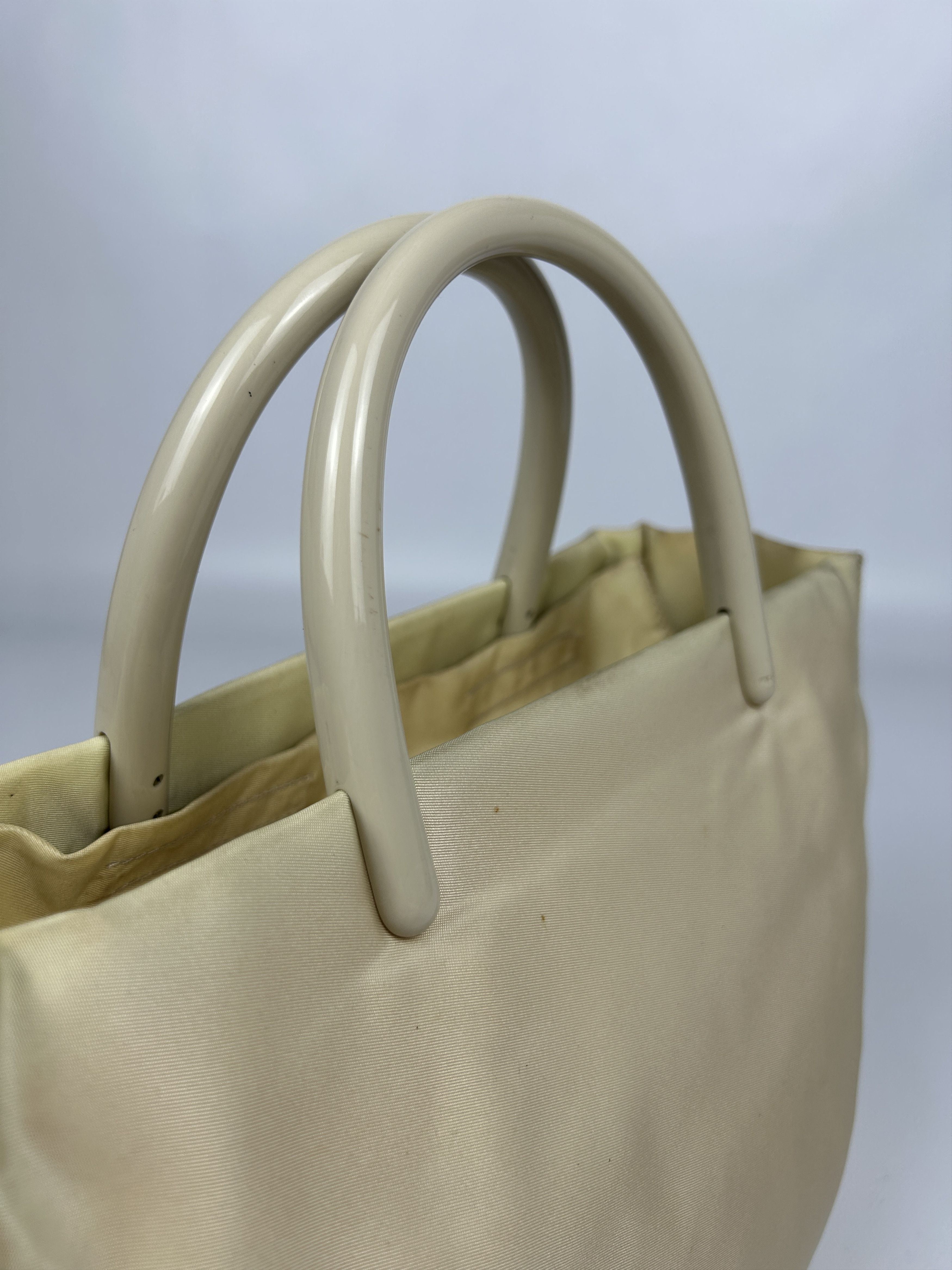 Prada Vintage y2k prada nylon triangle logo plastic handle bag Size ONE SIZE - 18 Thumbnail