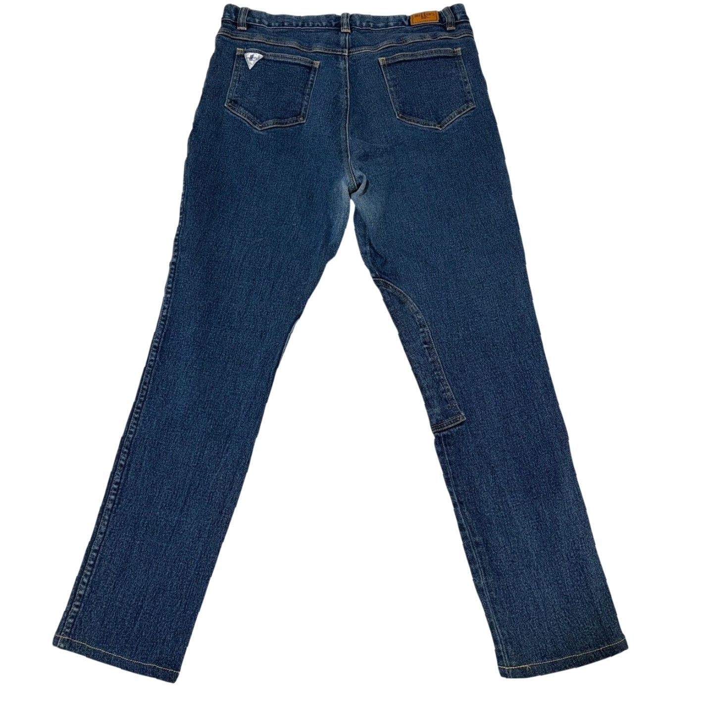 Vintage VINTAGE Millers Jeans Men's 36x28 Knee Patch Denim 5-Pocket Button Zip Straight 98% Cotton/2% Spandex Hong Kong Blue Retro 90s 80s Sport Jeans Mens Size US 36 / EU 52 - 2 Thumbnail