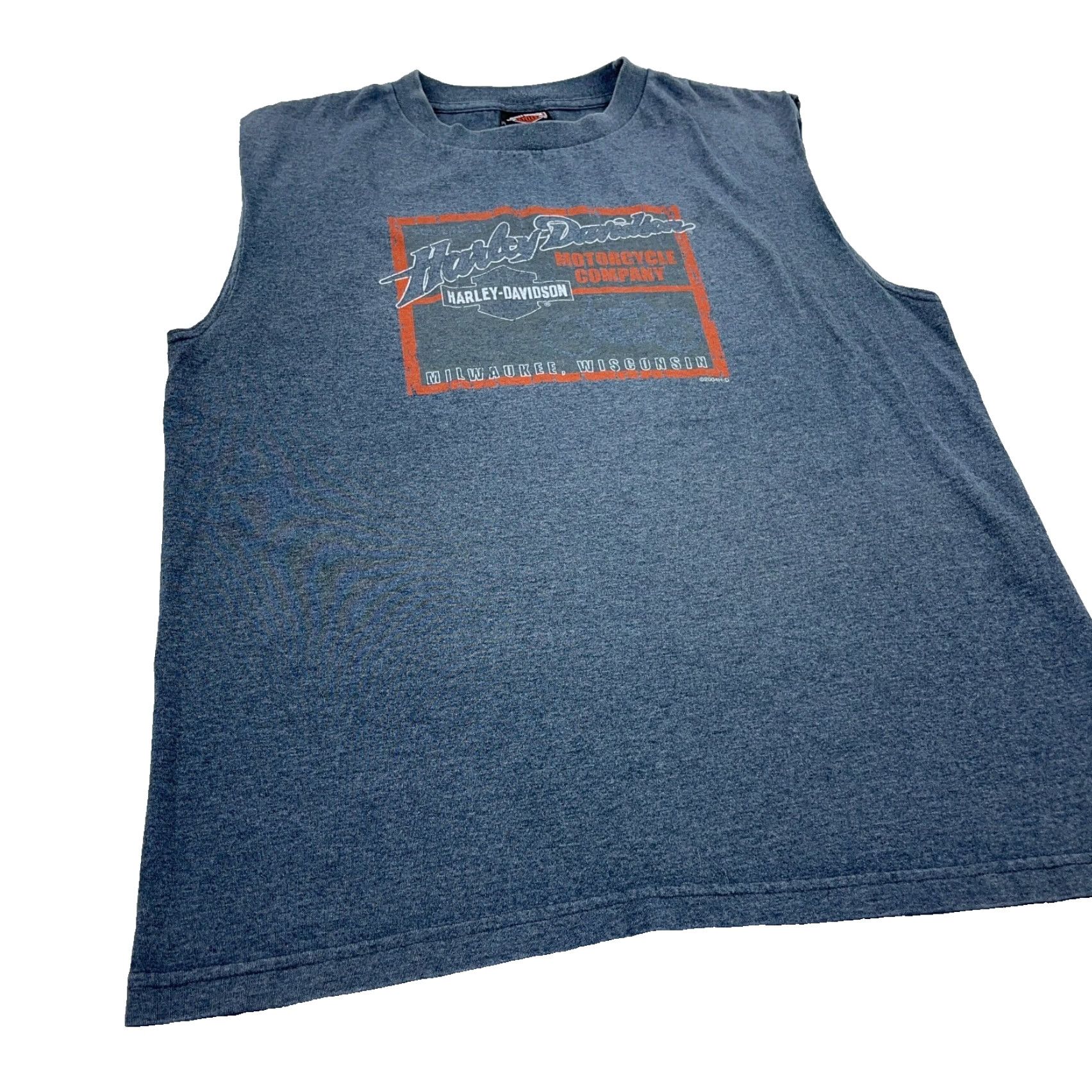 Harley Davidson VINTAGE Harley-Davidson Shirt Men L Gray Tee Tank Top Biker Retro Y2K Eagle Logo Size US L / EU 52-54 / 3 - 5 Thumbnail