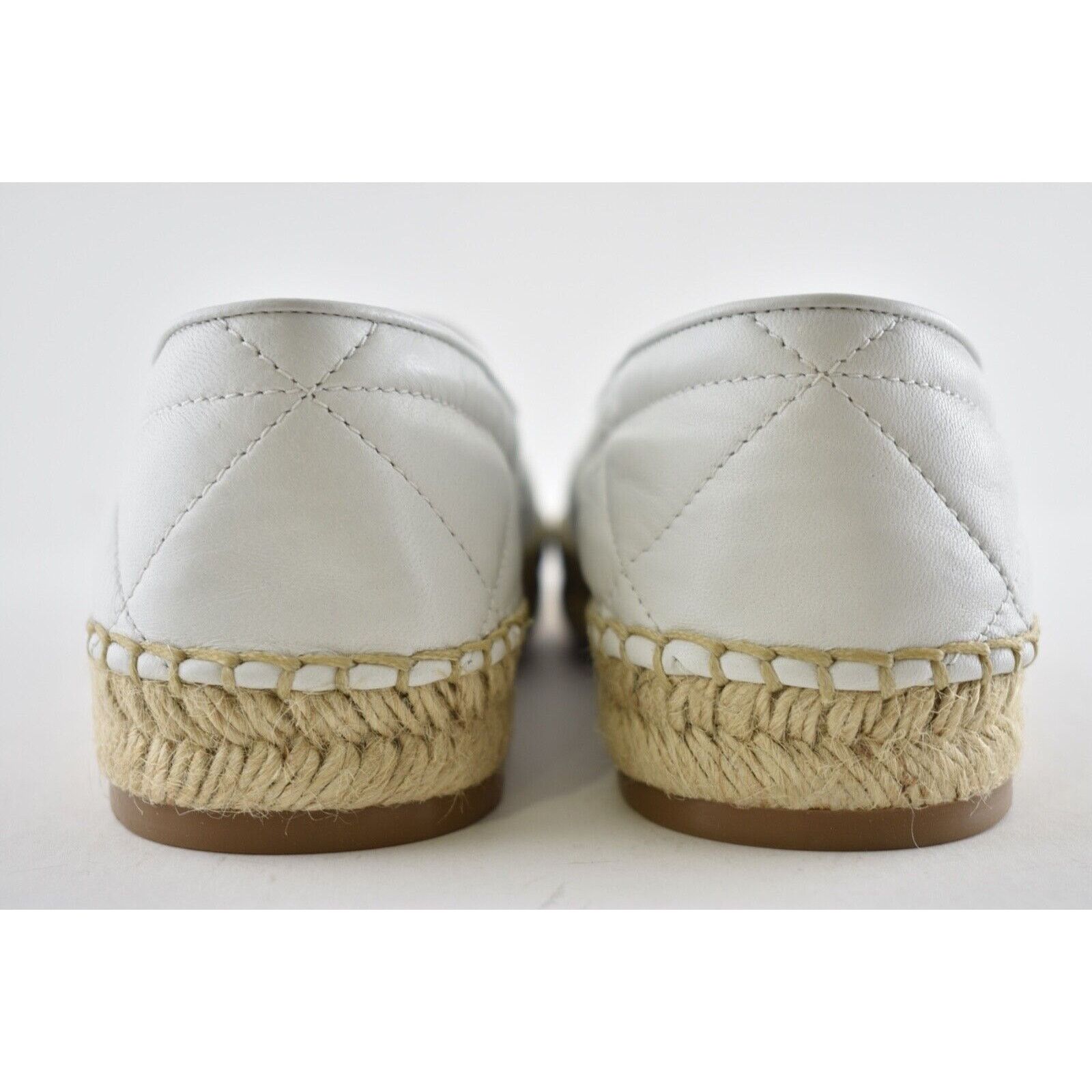 Prada Prada Bianco White Nappa Leather Tonal Logo Slip On Size US 7.5 / IT 37.5 - 11 Thumbnail