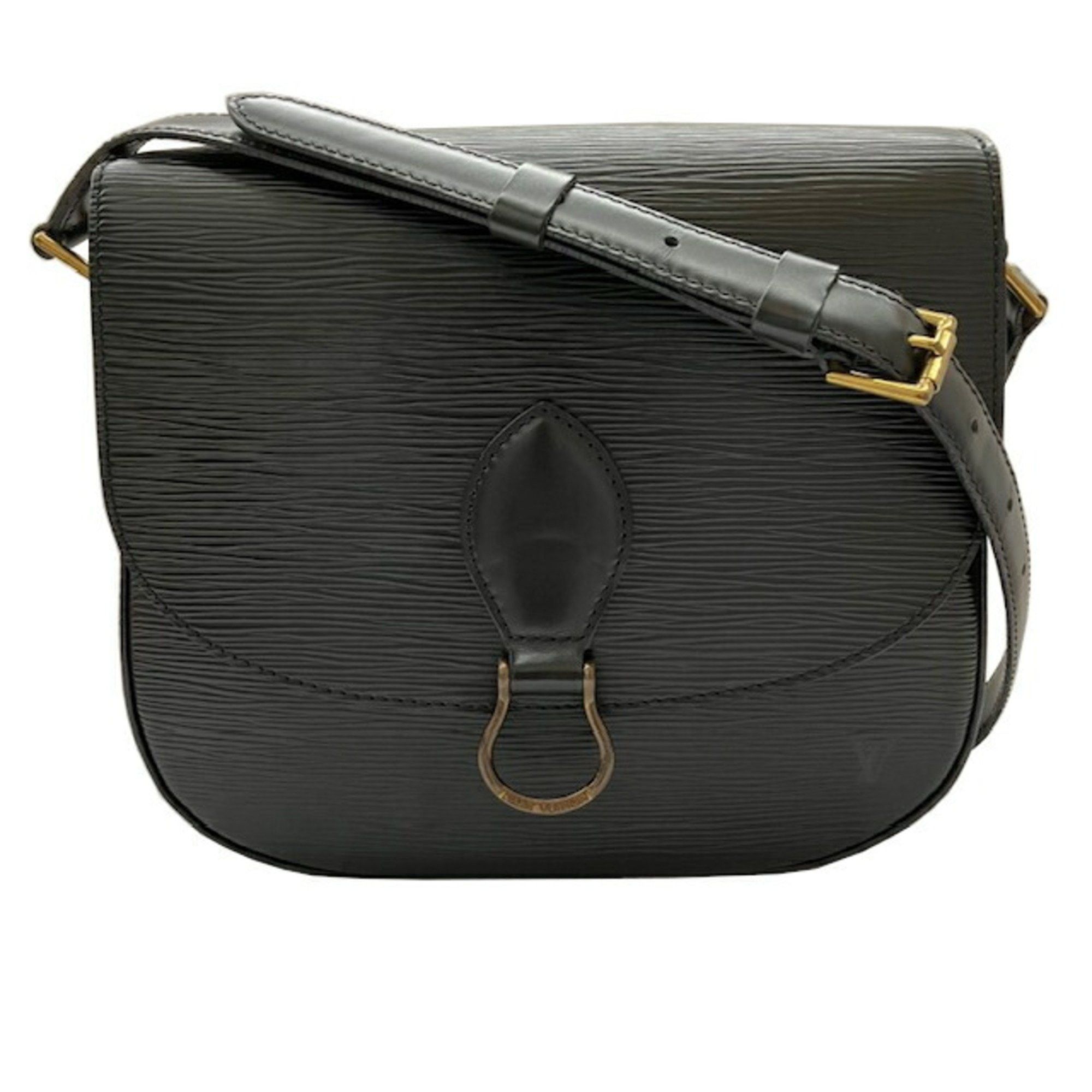 Louis Vuitton Epi Saint-Cloud Noir M52192 Vi0970 Shoulder Bag Black Women's Men's