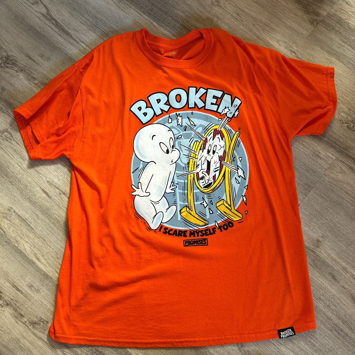 Vintage Broken Promises "I Scare Myself Too" Graphic Tee Size US XL / EU 56 / 4 - 1 Preview