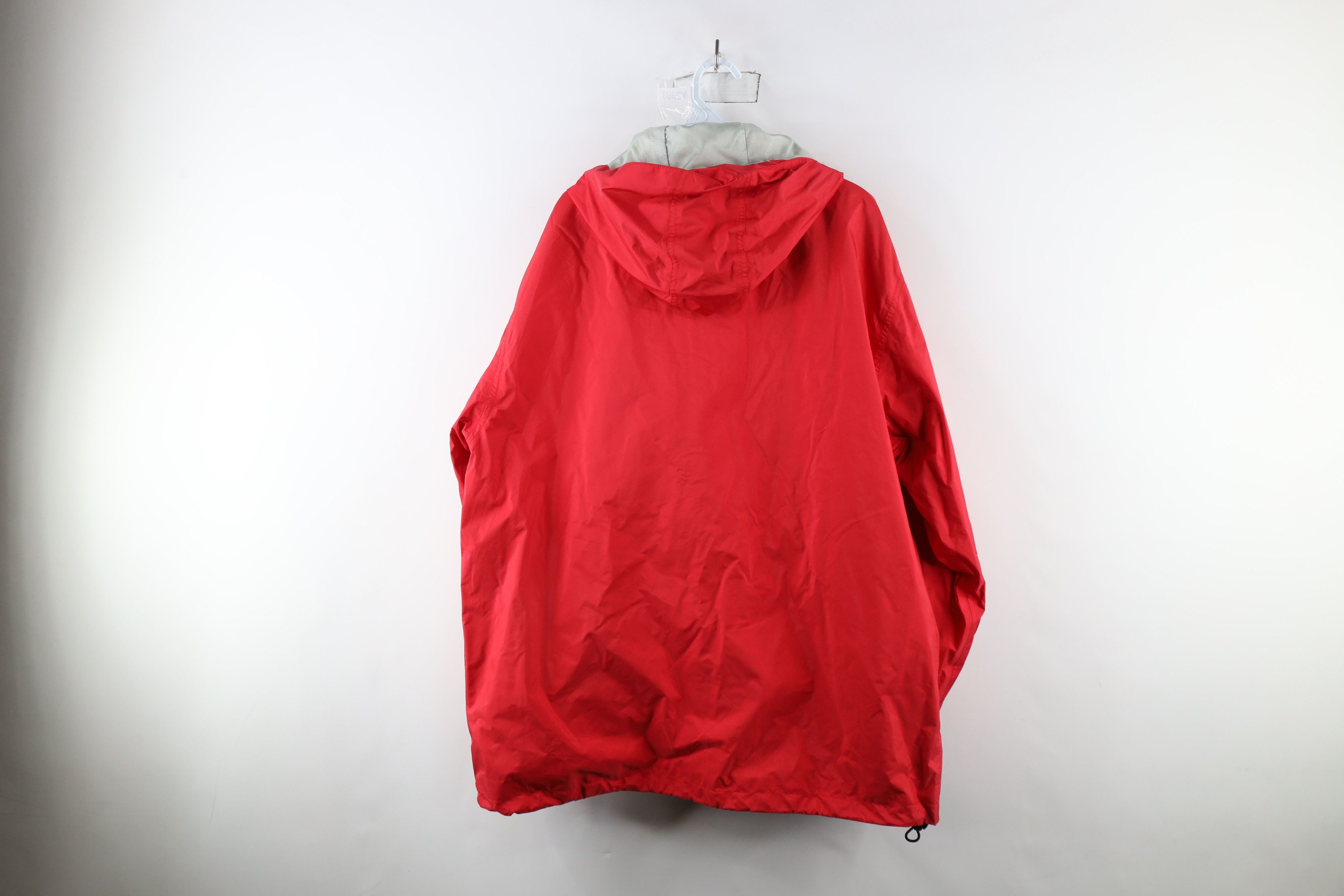 L.L. Bean × Vintage Vintage 90s LL Bean Waterproof Hooded Anorak Jacket Red Size US L / EU 52-54 / 3 - 14 Thumbnail
