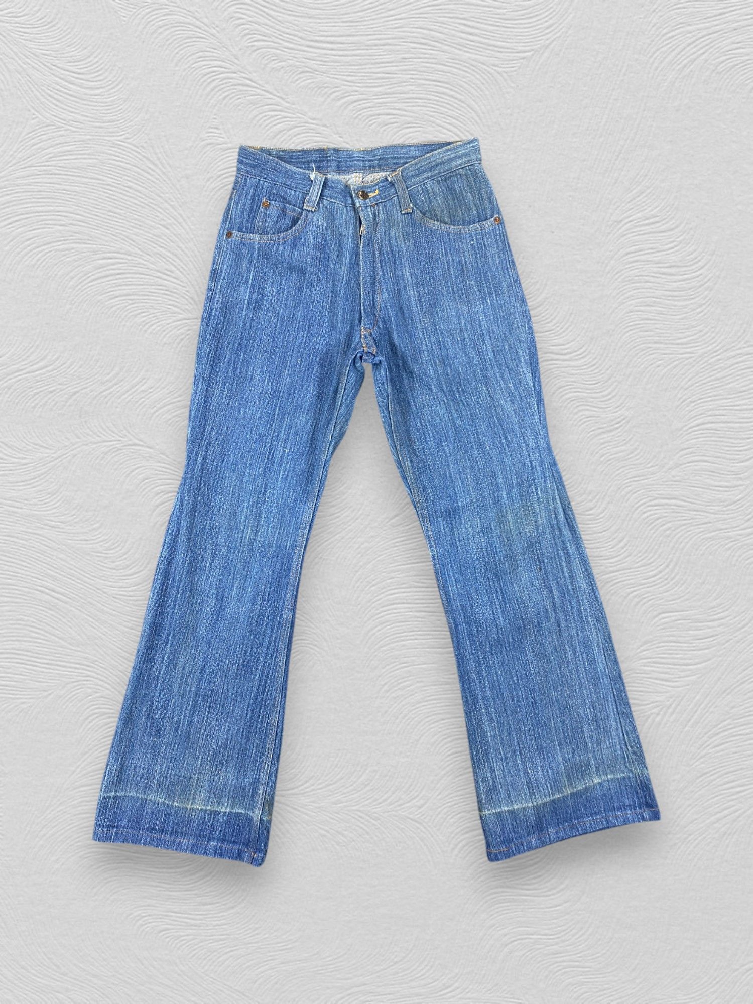 Japanese Brand Blue Vintage Lubbock Flare Denim Jeans 28x28.5 - JN3363 Size US 28 / EU 44 - 1 Thumbnail