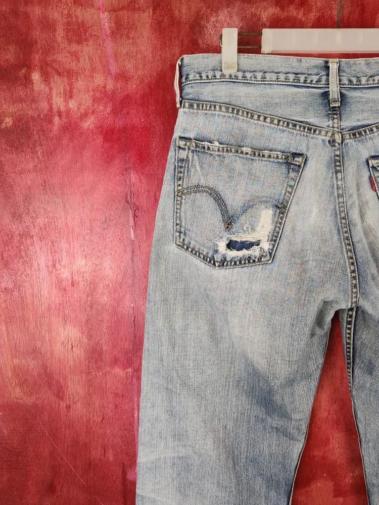 Levi's DL Levi's Blue Faded Distressed Ripped Jeans #S1853 Size US 32 / EU 48 - 10 Thumbnail