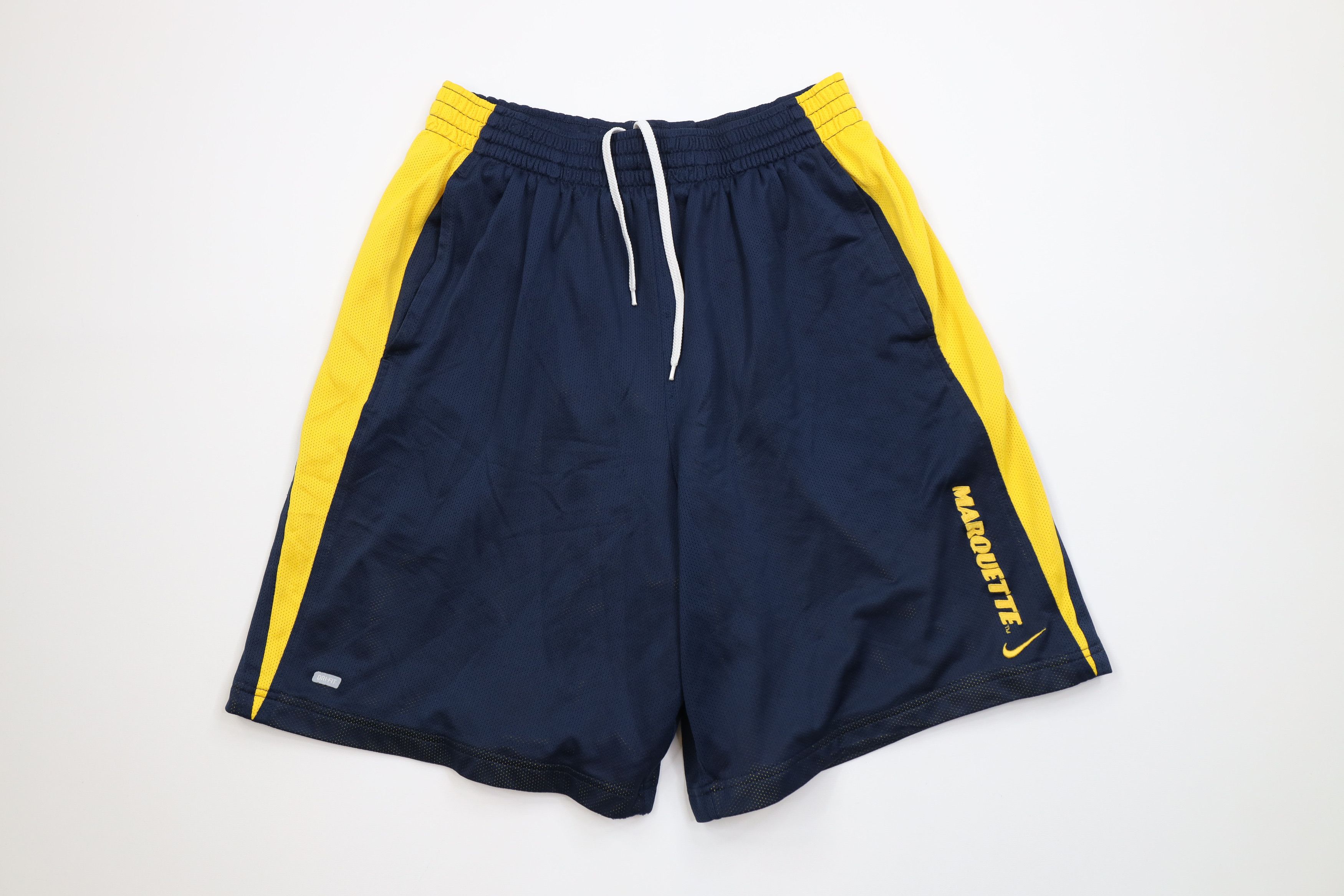 Nike Vintage Nike Swoosh Marquette University Mesh Shorts Blue Size US 32 / EU 48 - 1 Thumbnail