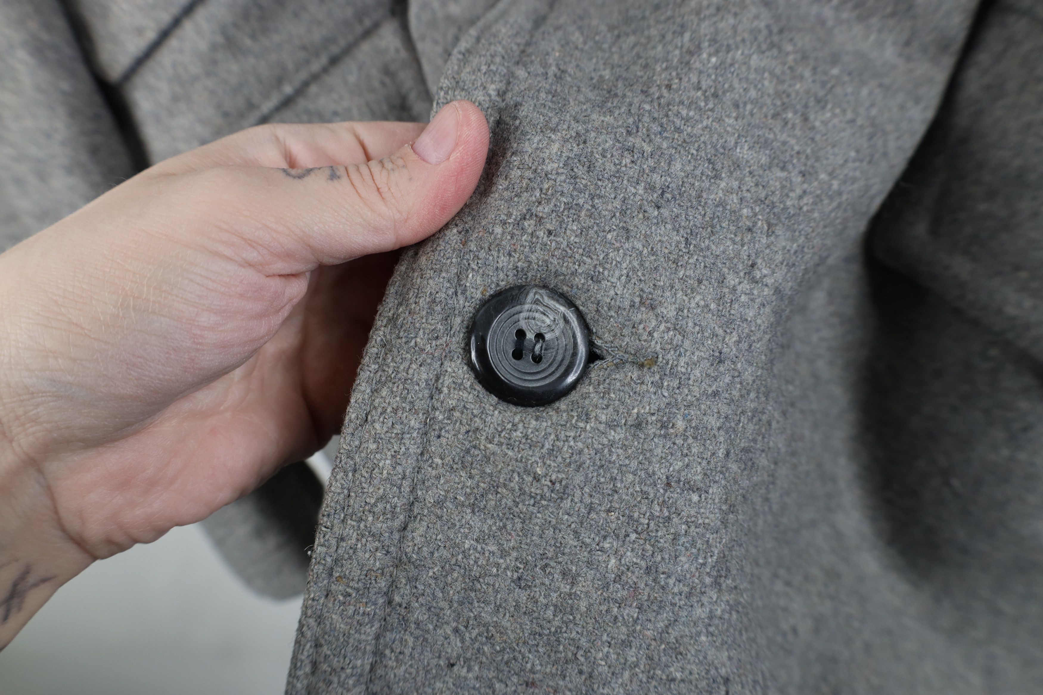 Vintage Vintage 70s Streetwear Wool Rancher Jacket Coat Gray USA Size US L / EU 52-54 / 3 - 6 Thumbnail