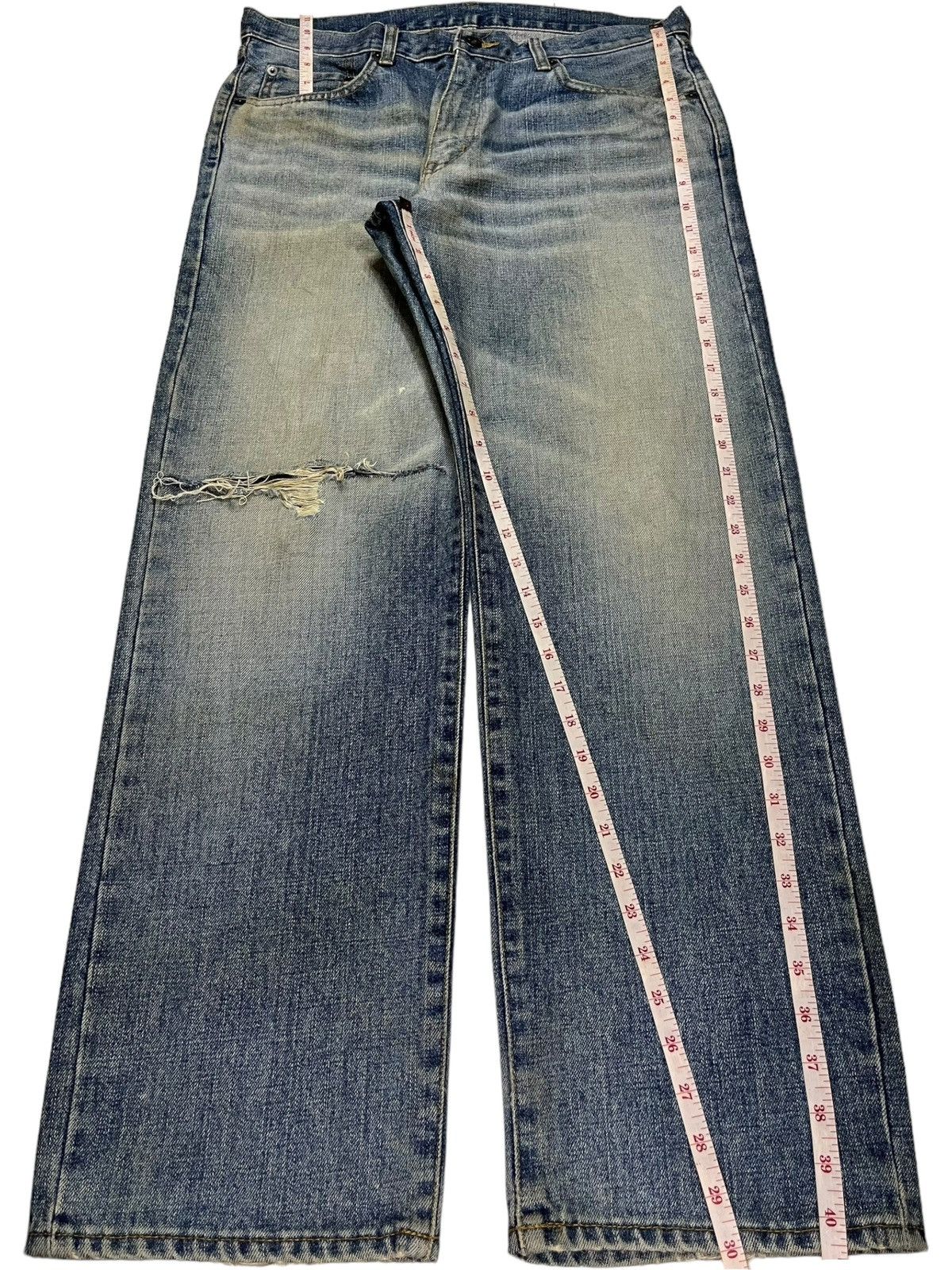 Japanese Brand × Uniqlo Vintage Japanese Uniqlo Mud Wash Distressed Baggy jeans Size US 34 / EU 50 - 12 Thumbnail