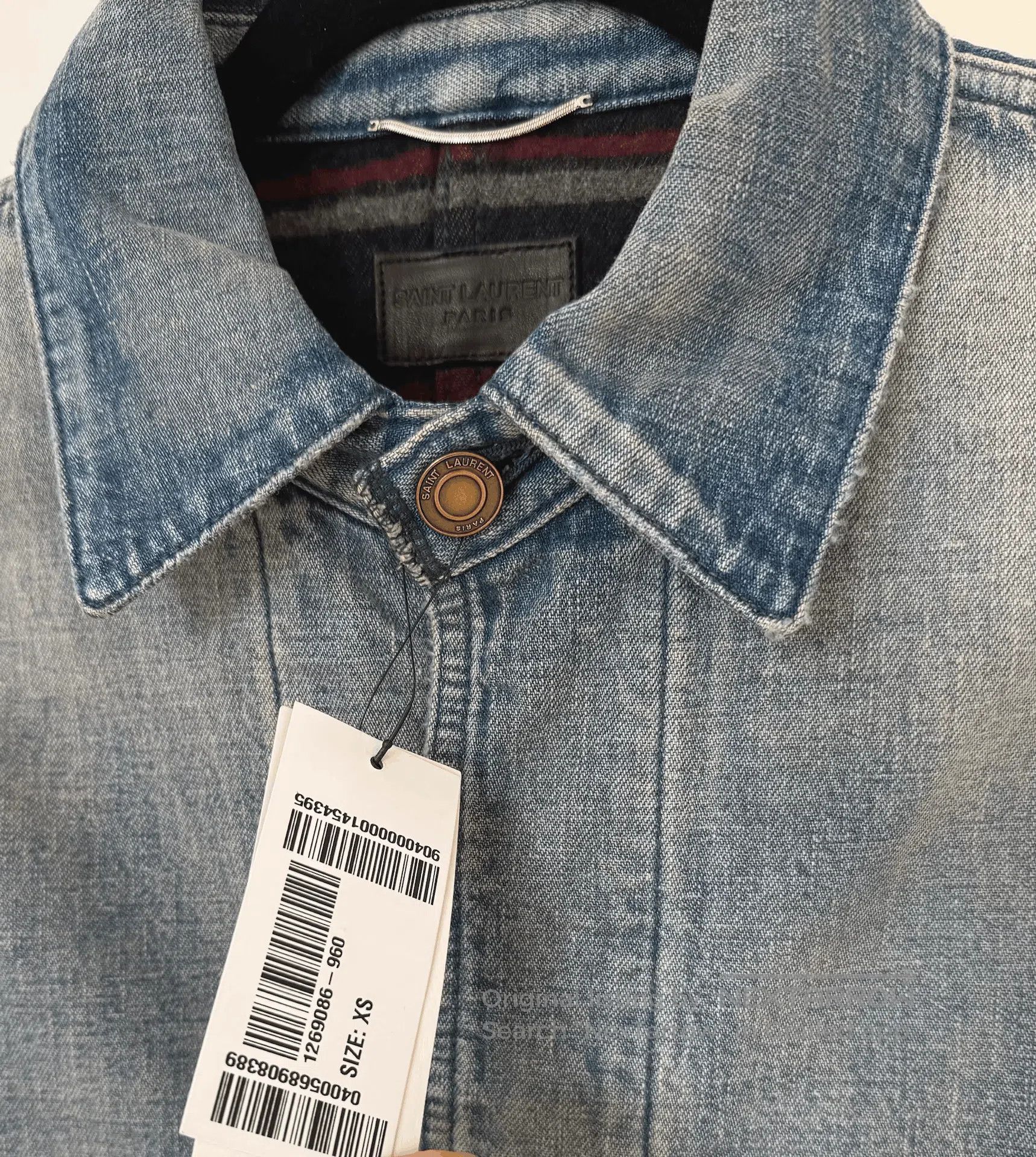 Saint Laurent Paris Saint Laurent 2020 Men's Distressed Denim Puffer. Size US XS / EU 42 / 0 - 5 Thumbnail
