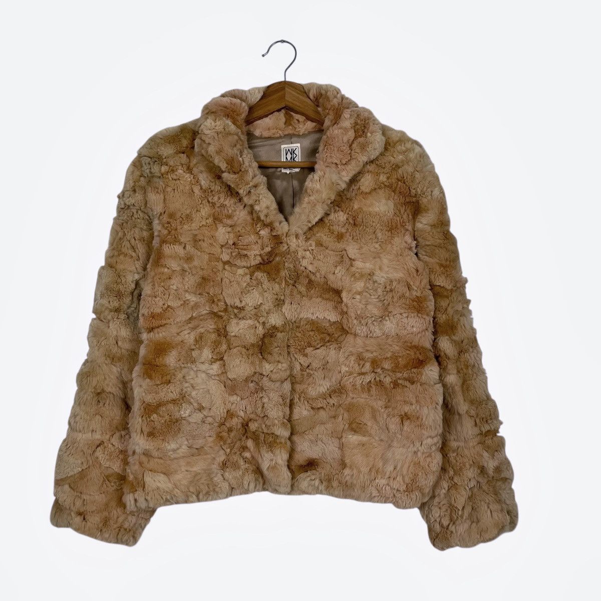 Michel Klein Michel Klein Chunky Brown Rabbit Fur Coat Size S / US 4 / IT 40 - 1 Thumbnail