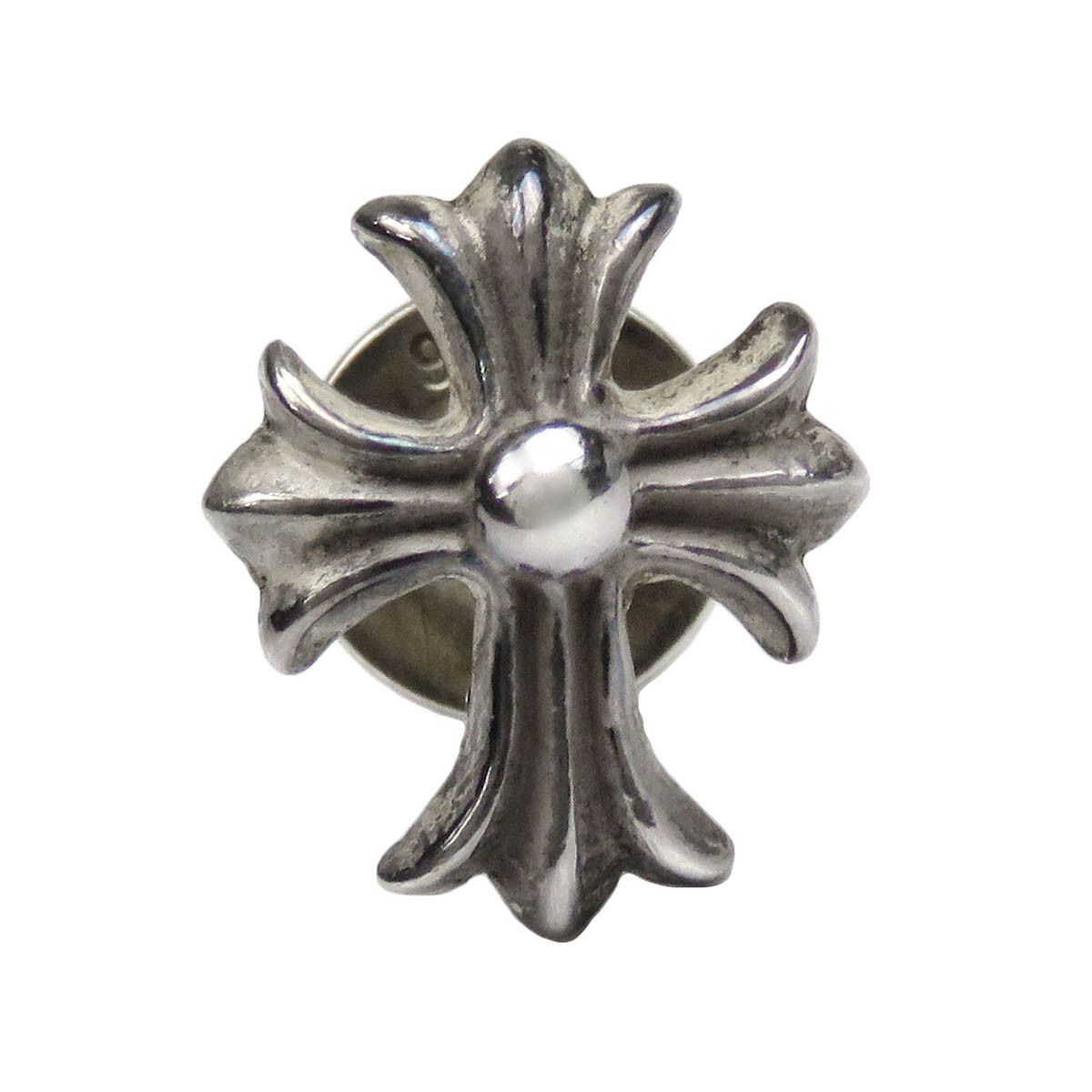 image of Chrome Hearts Cross Stud Earring in Silver, Men's