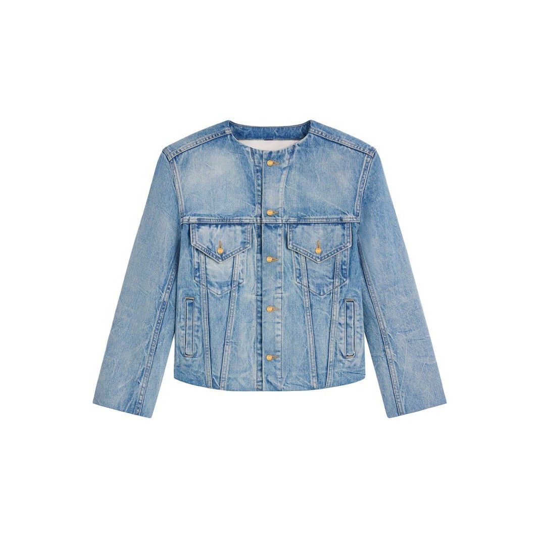 Celine CELINE $2450 MELON BLUE Jacket New & Authentic (Women's size Size XS / US 0-2 / IT 36-38 - 1 Preview